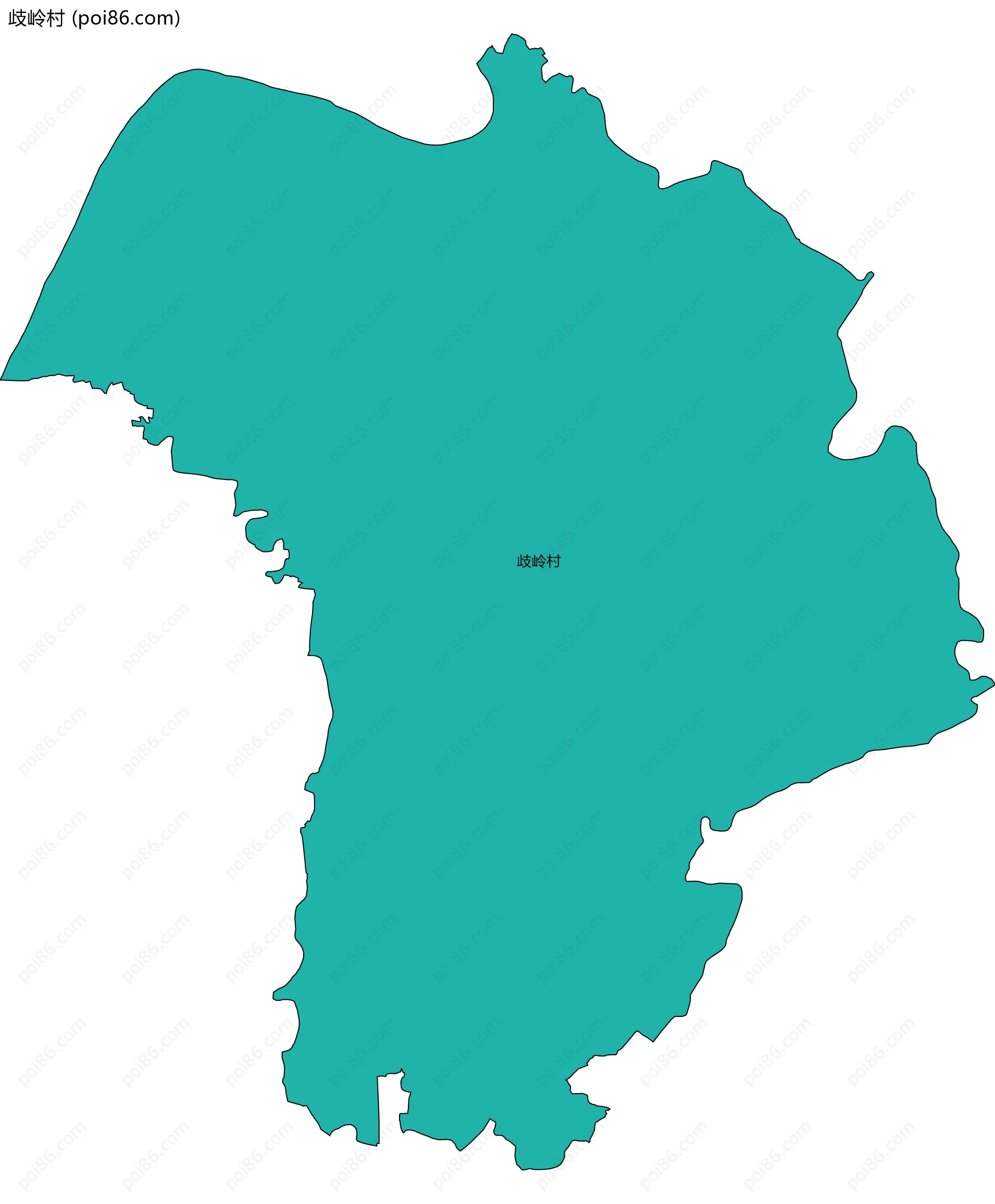 歧岭村边界地图