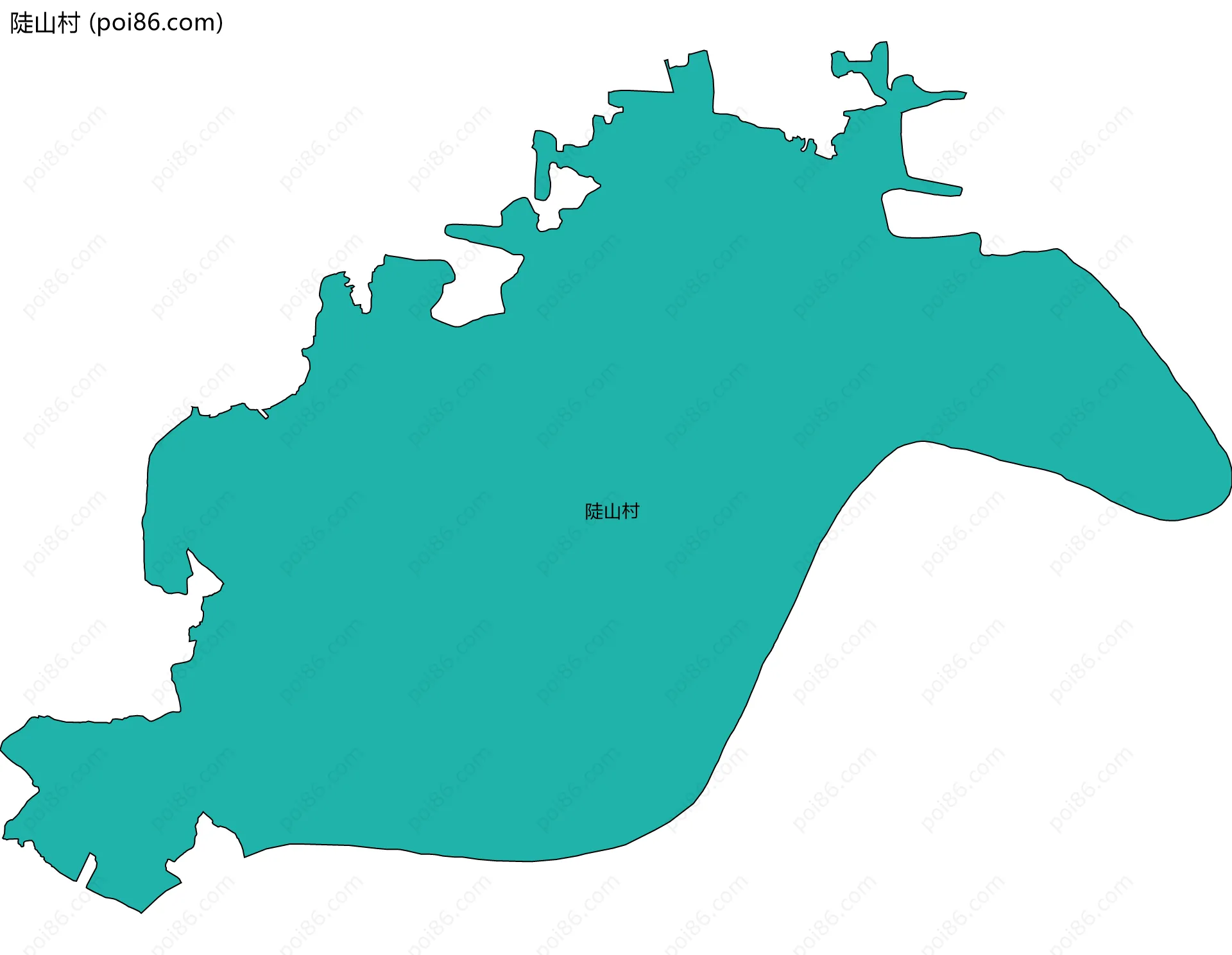陡山村边界地图