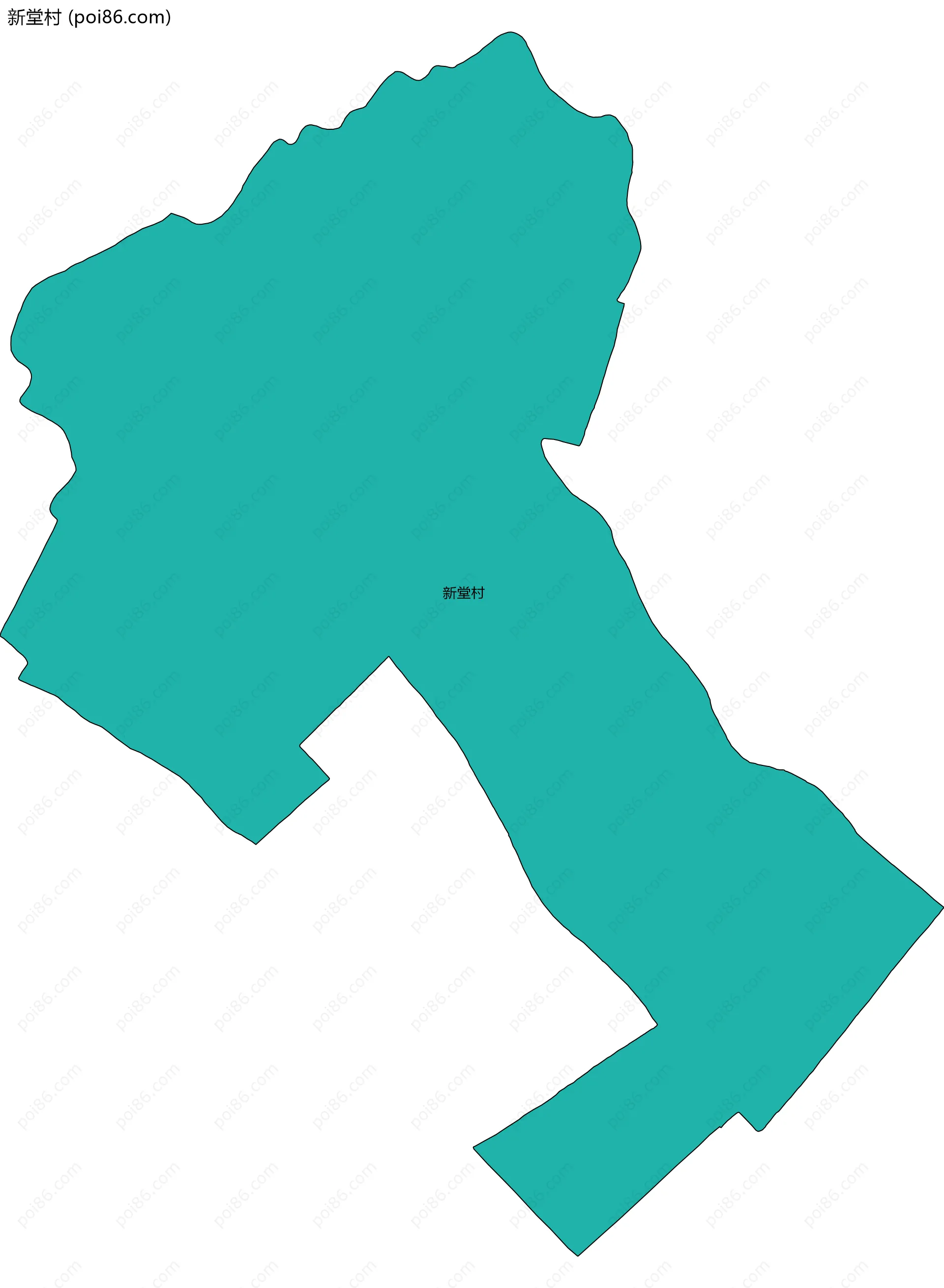 新堂村边界地图
