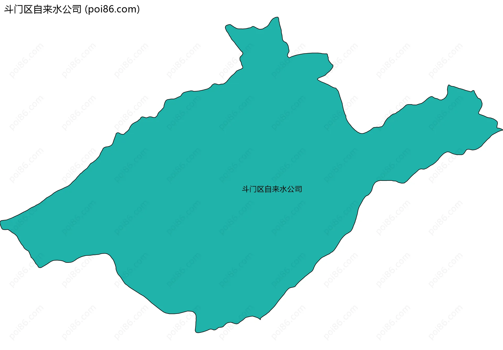 斗门区自来水公司边界地图