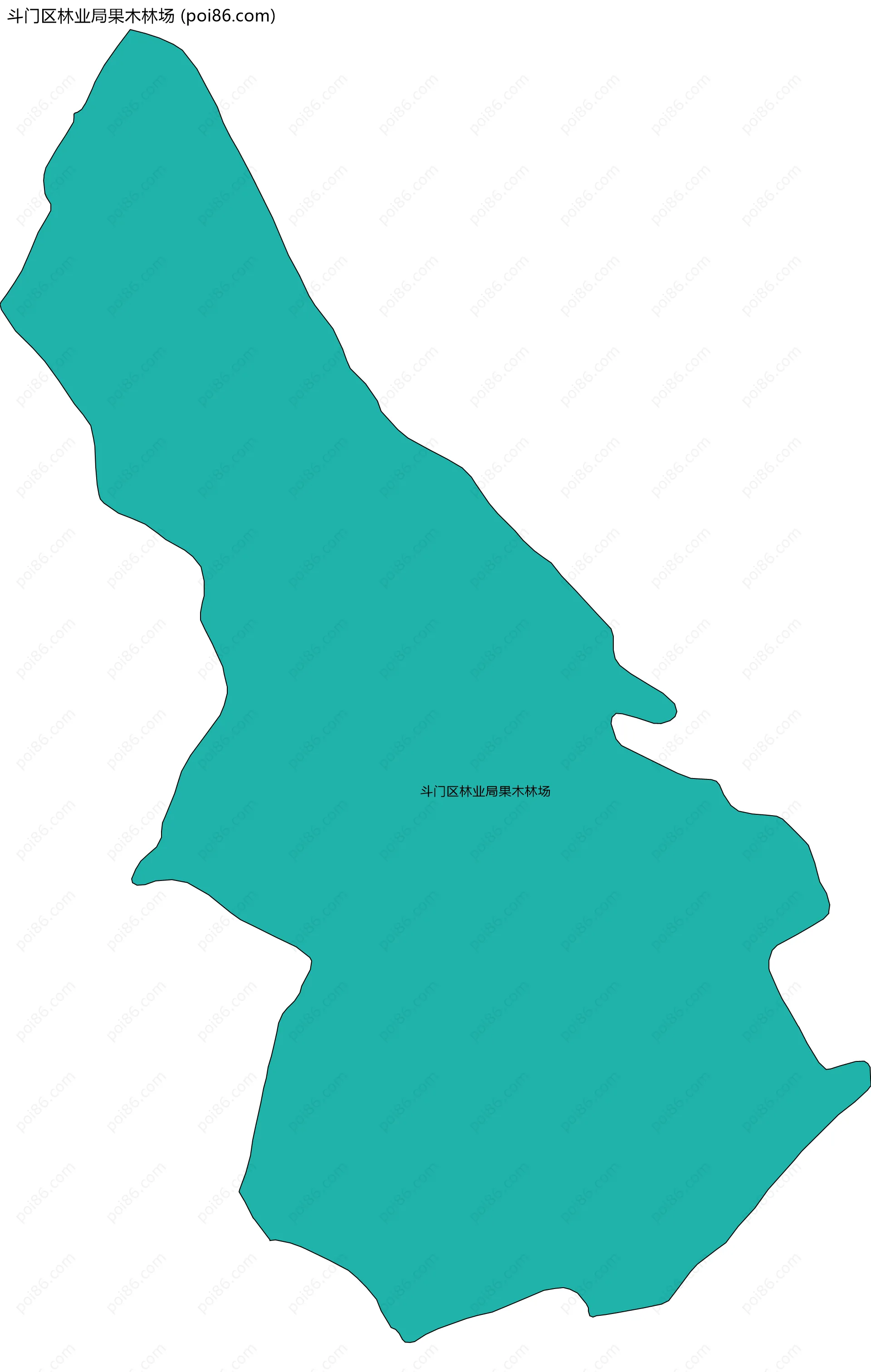 斗门区林业局果木林场边界地图
