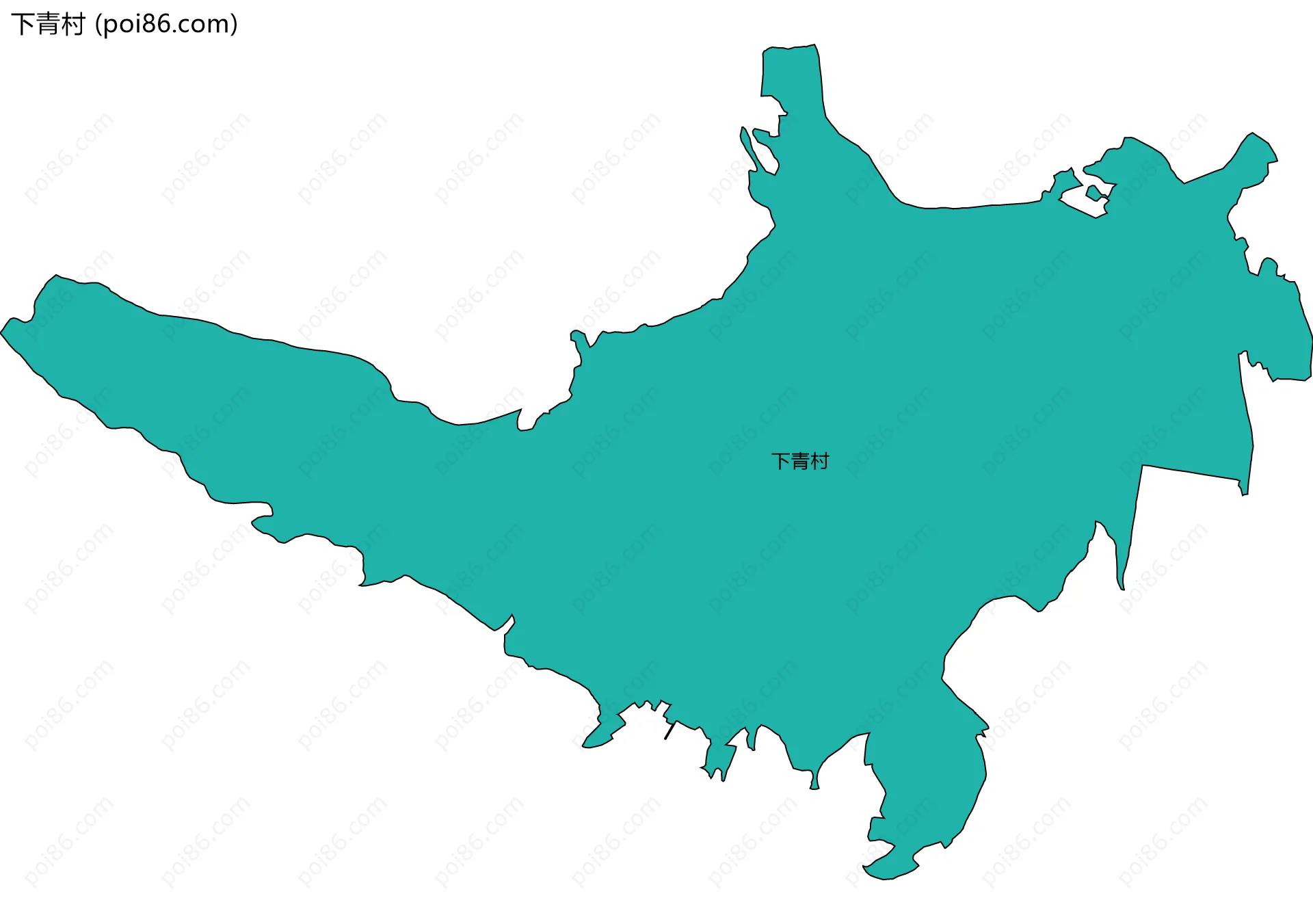 下青村边界地图