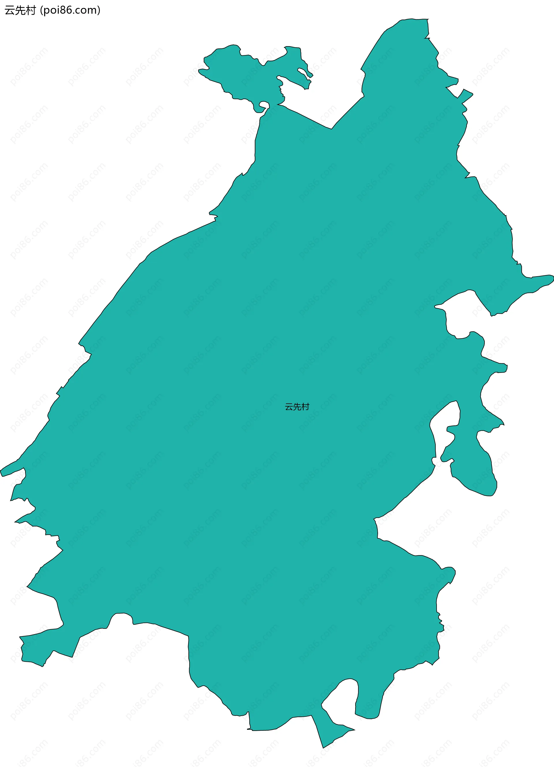 云先村边界地图