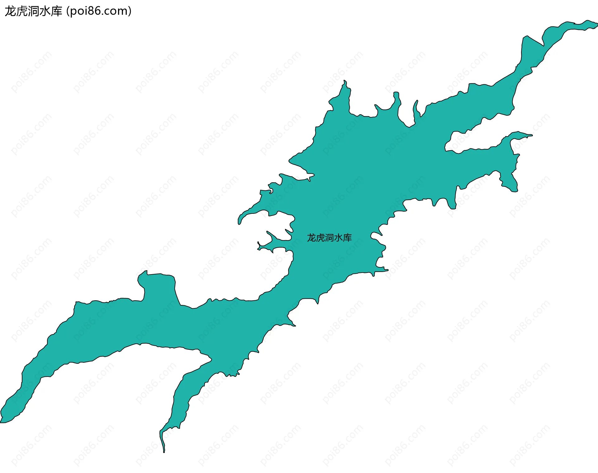 龙虎洞水库边界地图