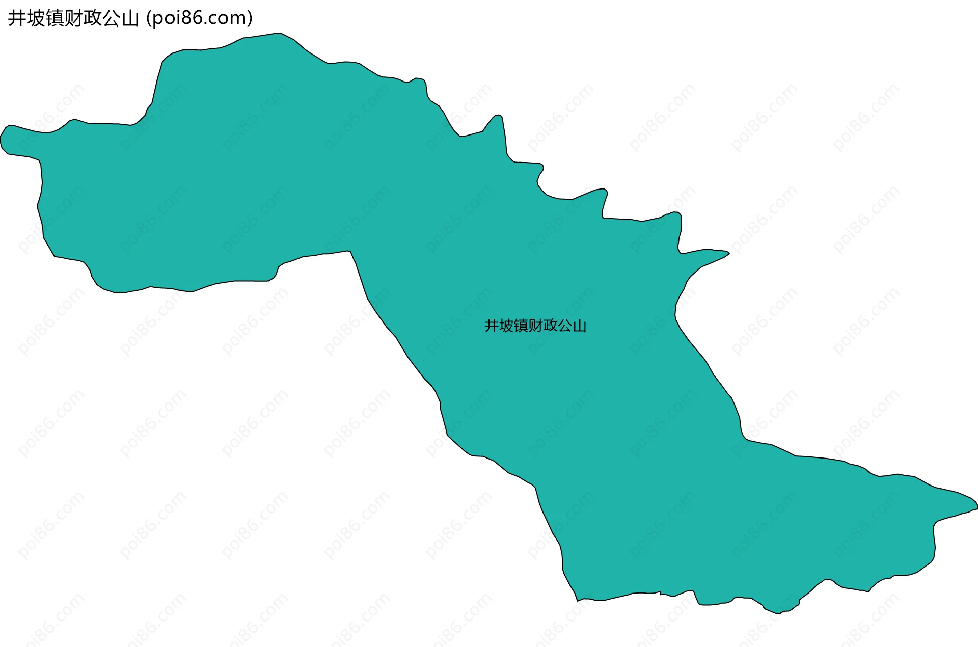 井坡镇财政公山边界地图