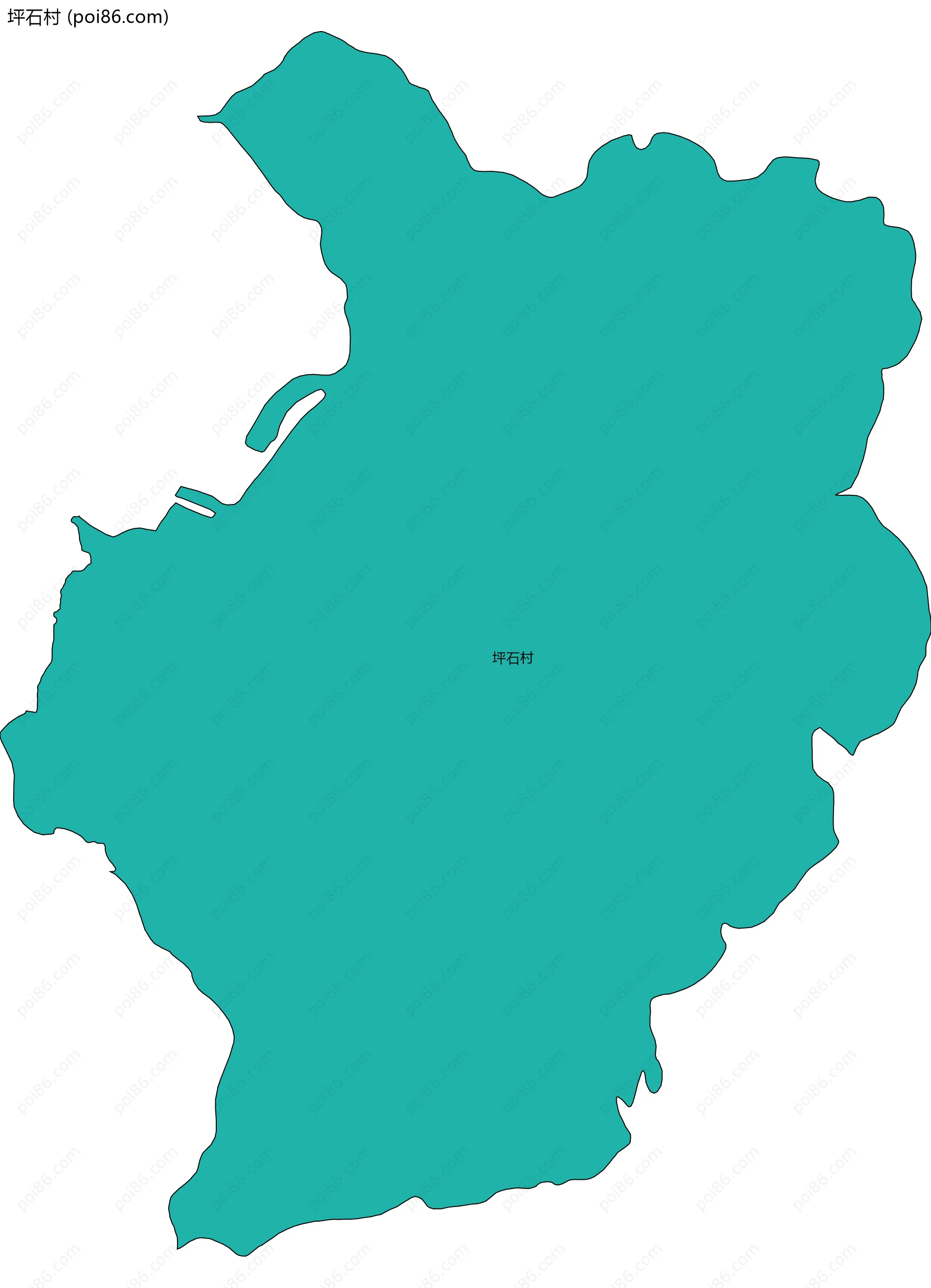 坪石村边界地图