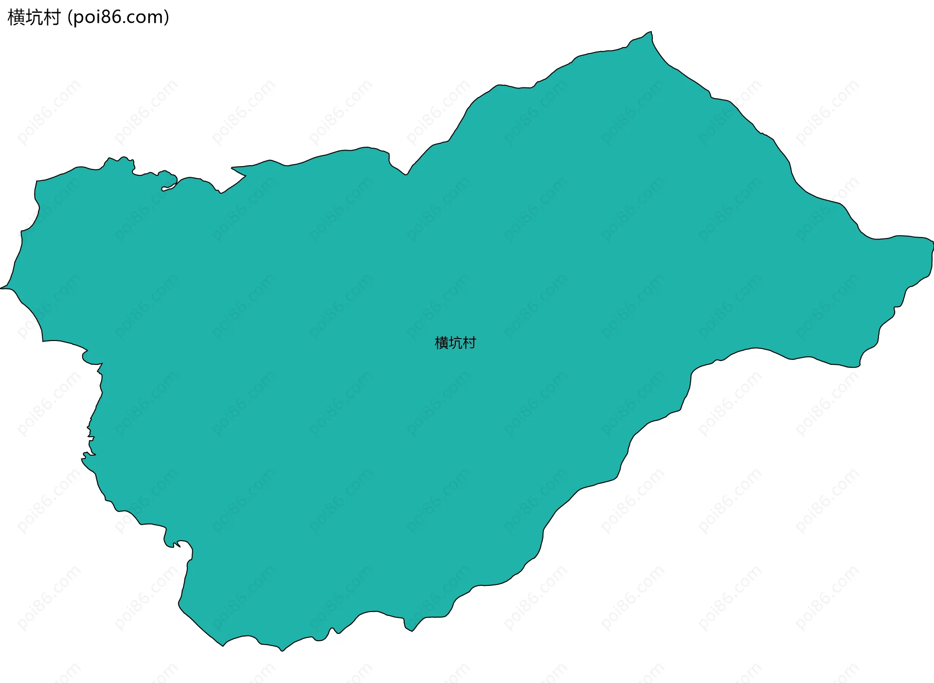 横坑村边界地图