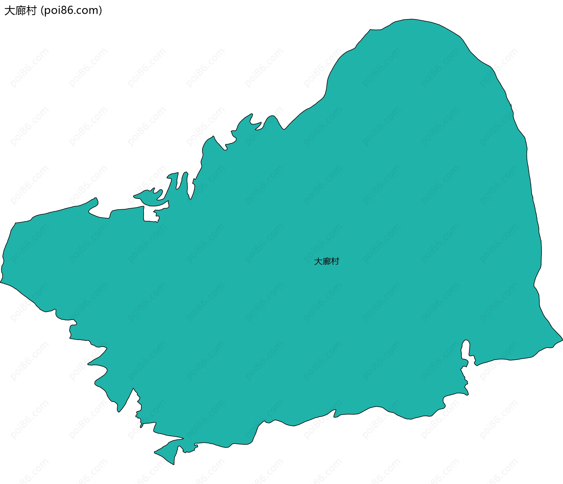 大廊村边界地图