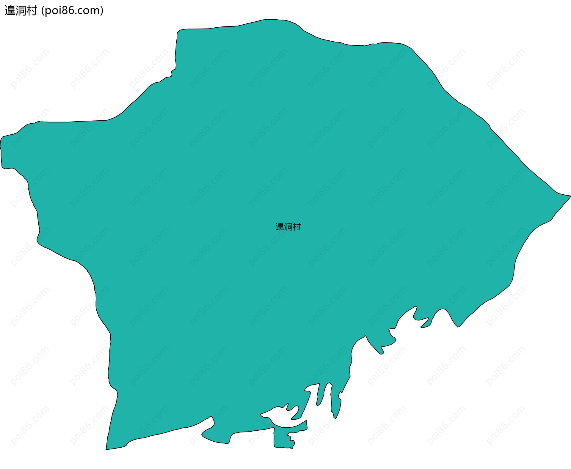 遑洞村边界地图