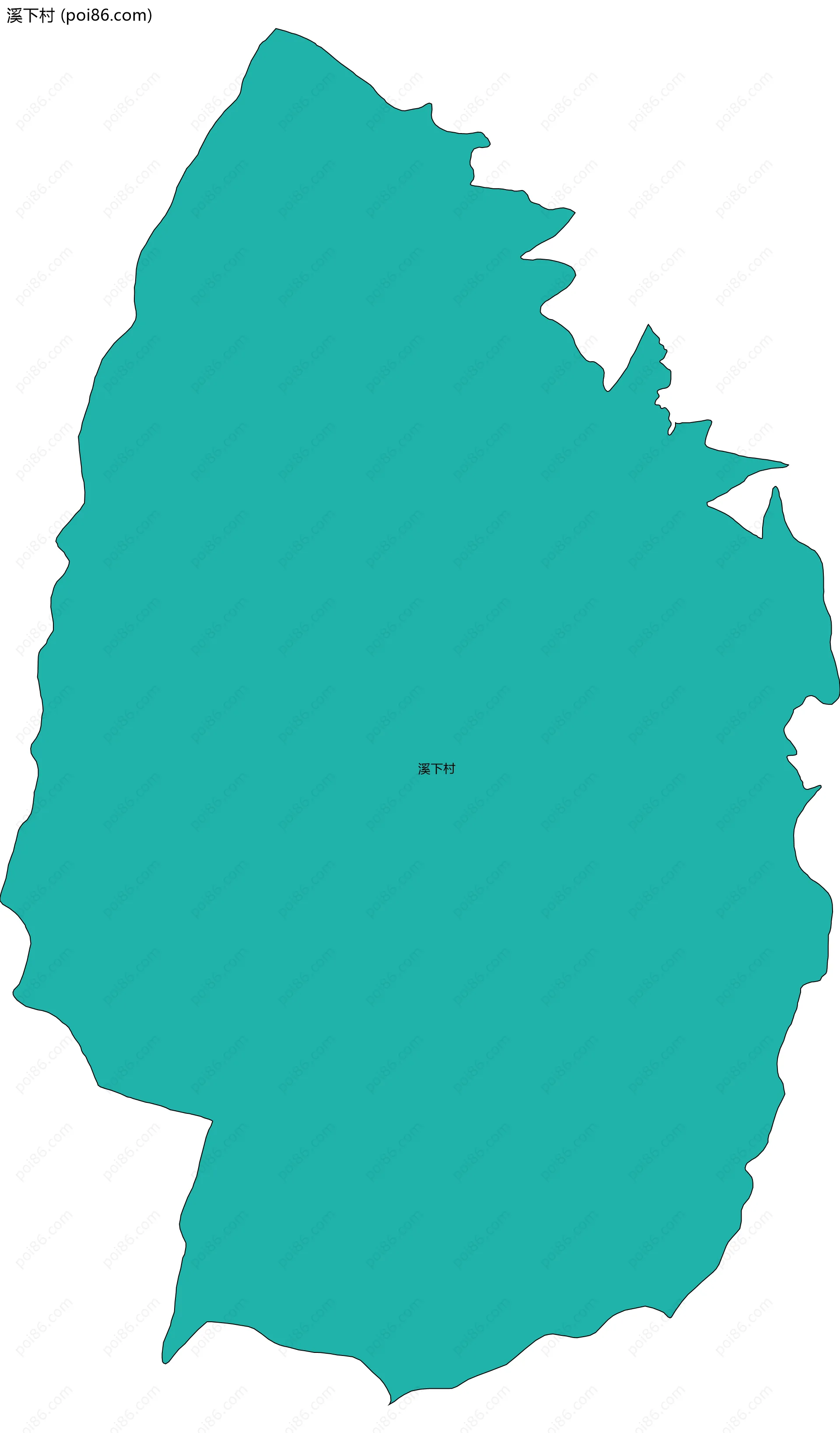溪下村边界地图