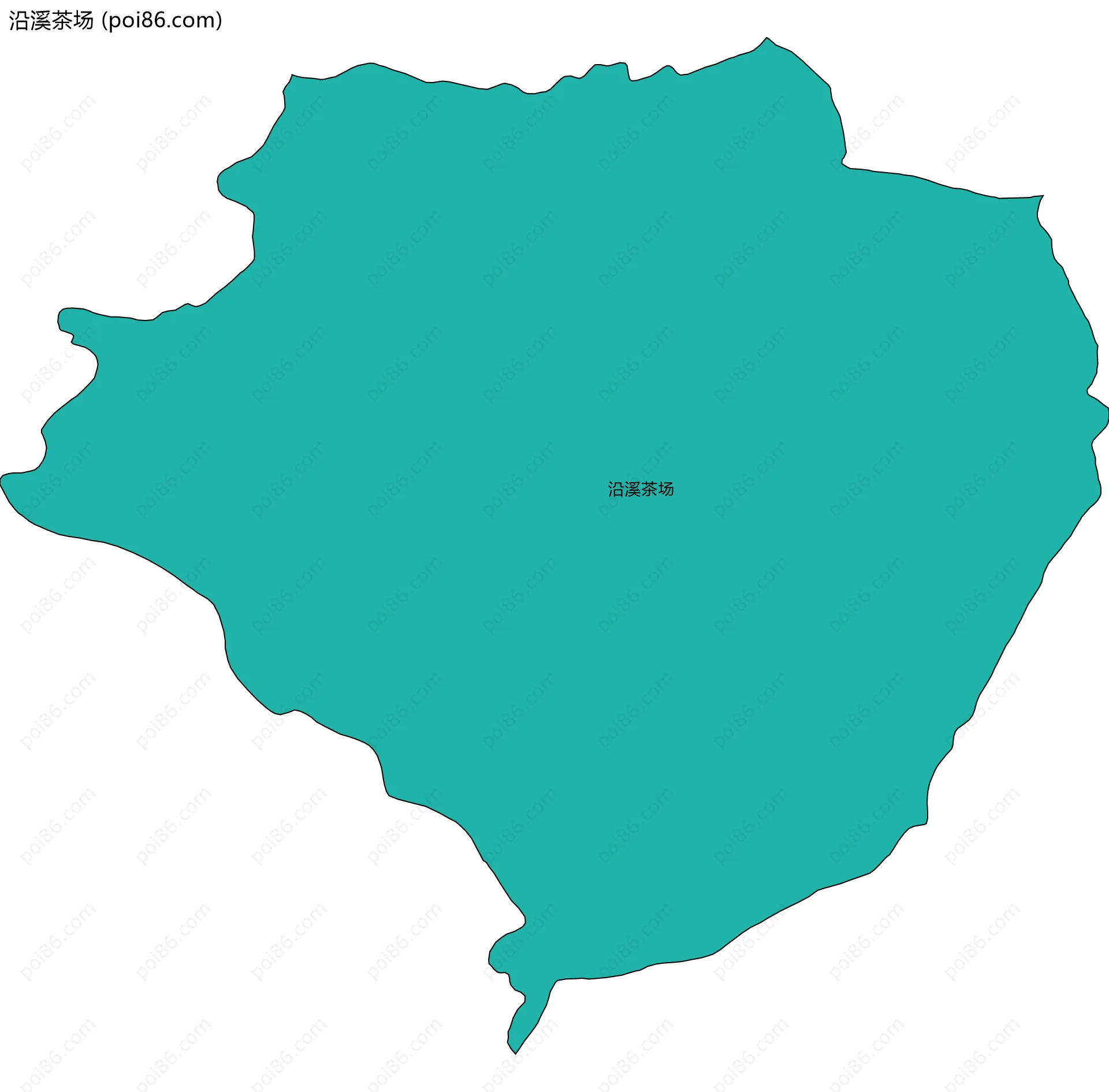 沿溪茶场边界地图