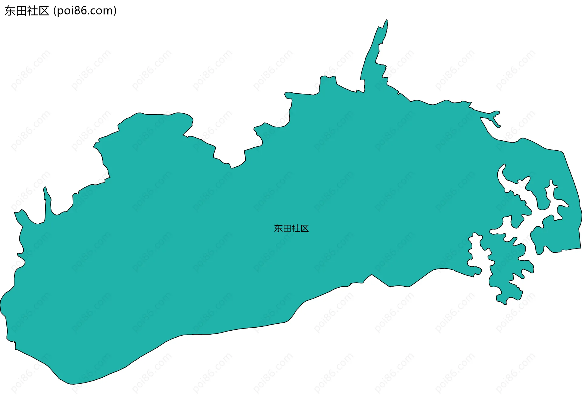 东田社区边界地图