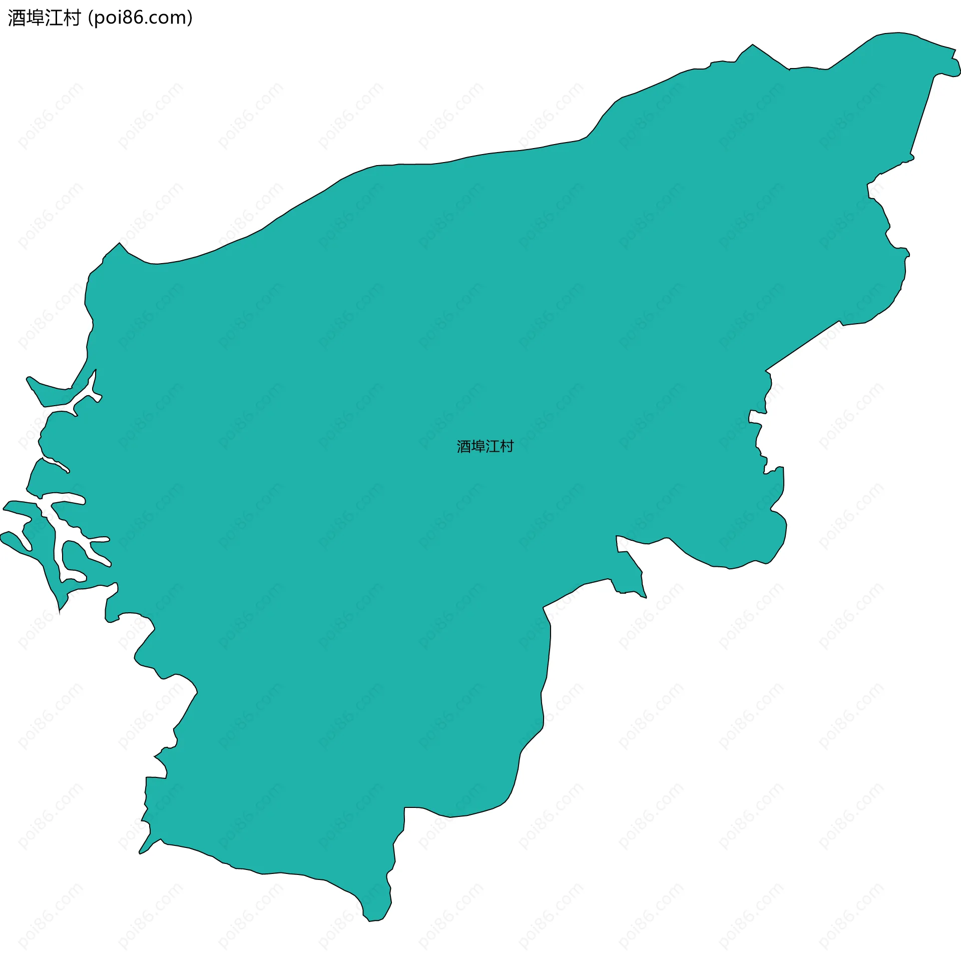 酒埠江村边界地图