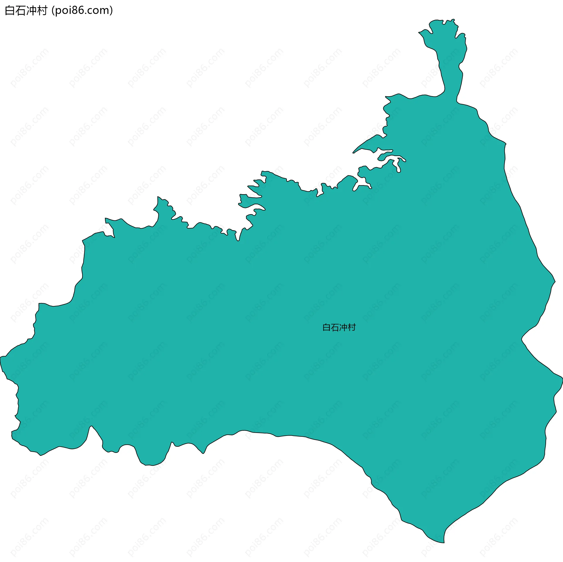 白石冲村边界地图