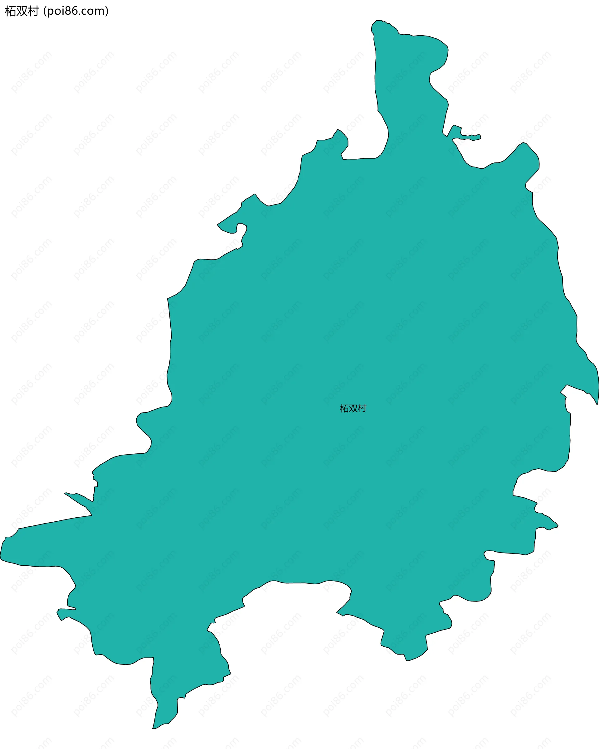 柘双村边界地图