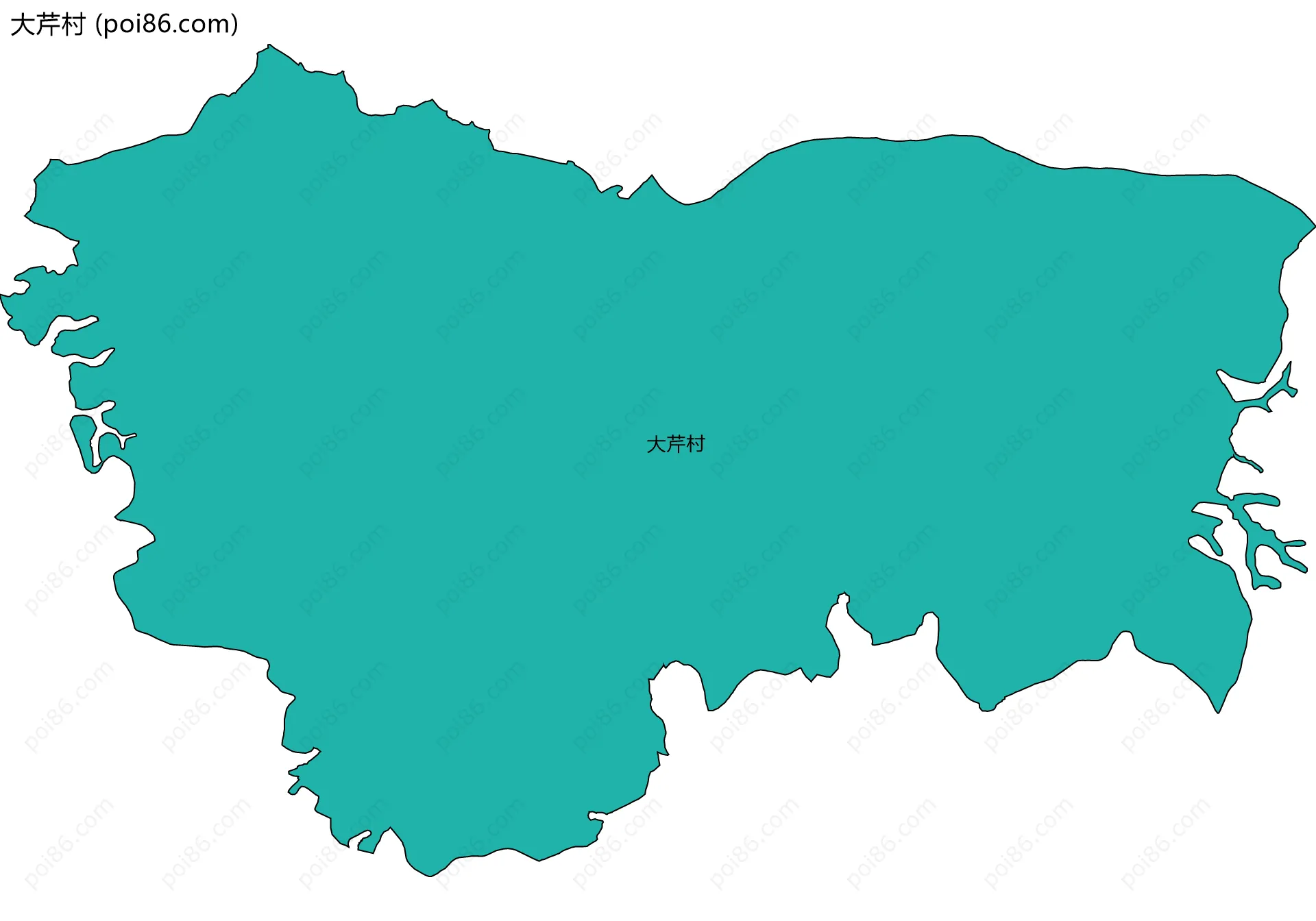 大芹村边界地图