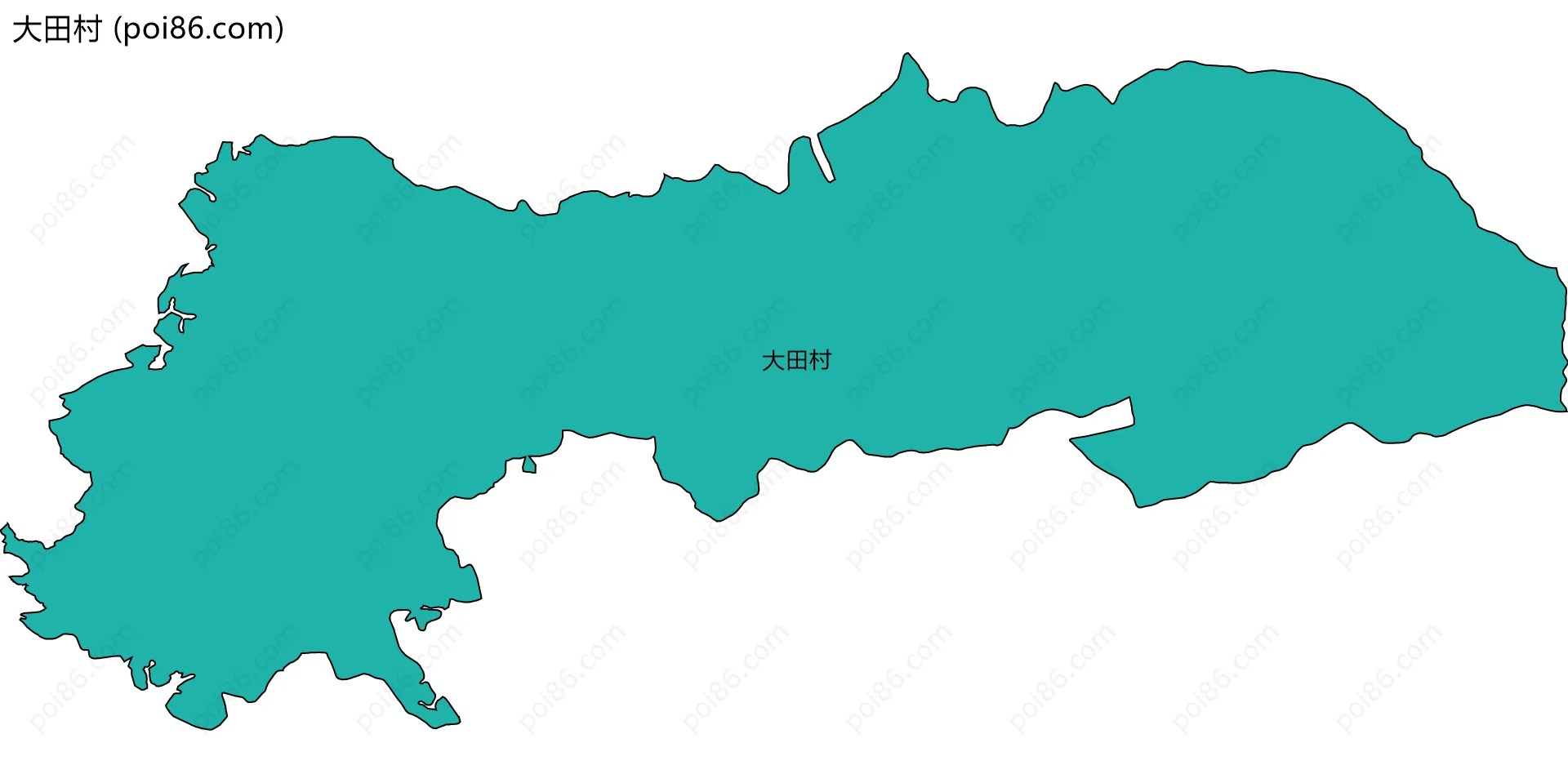 大田村边界地图