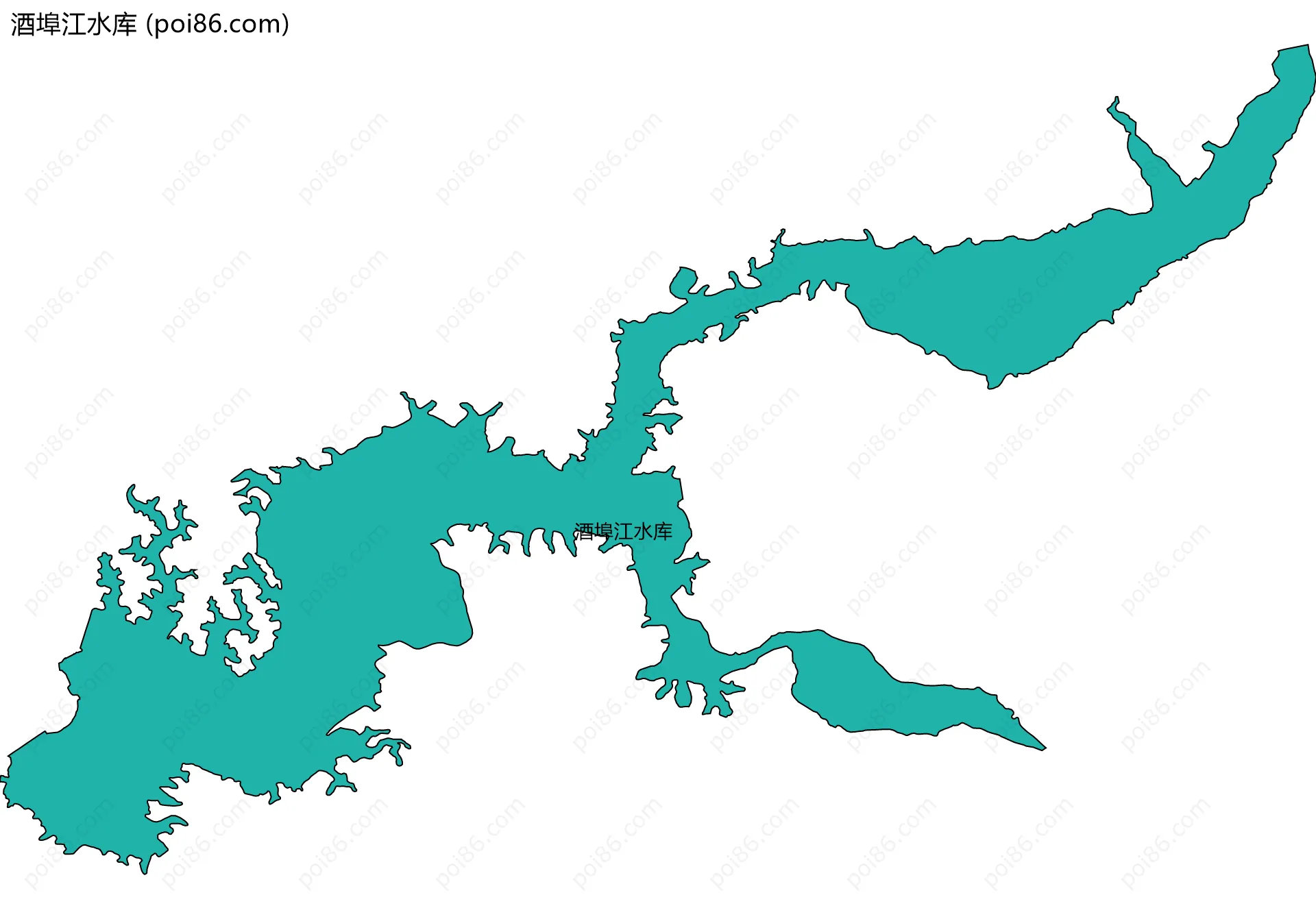 酒埠江水库边界地图