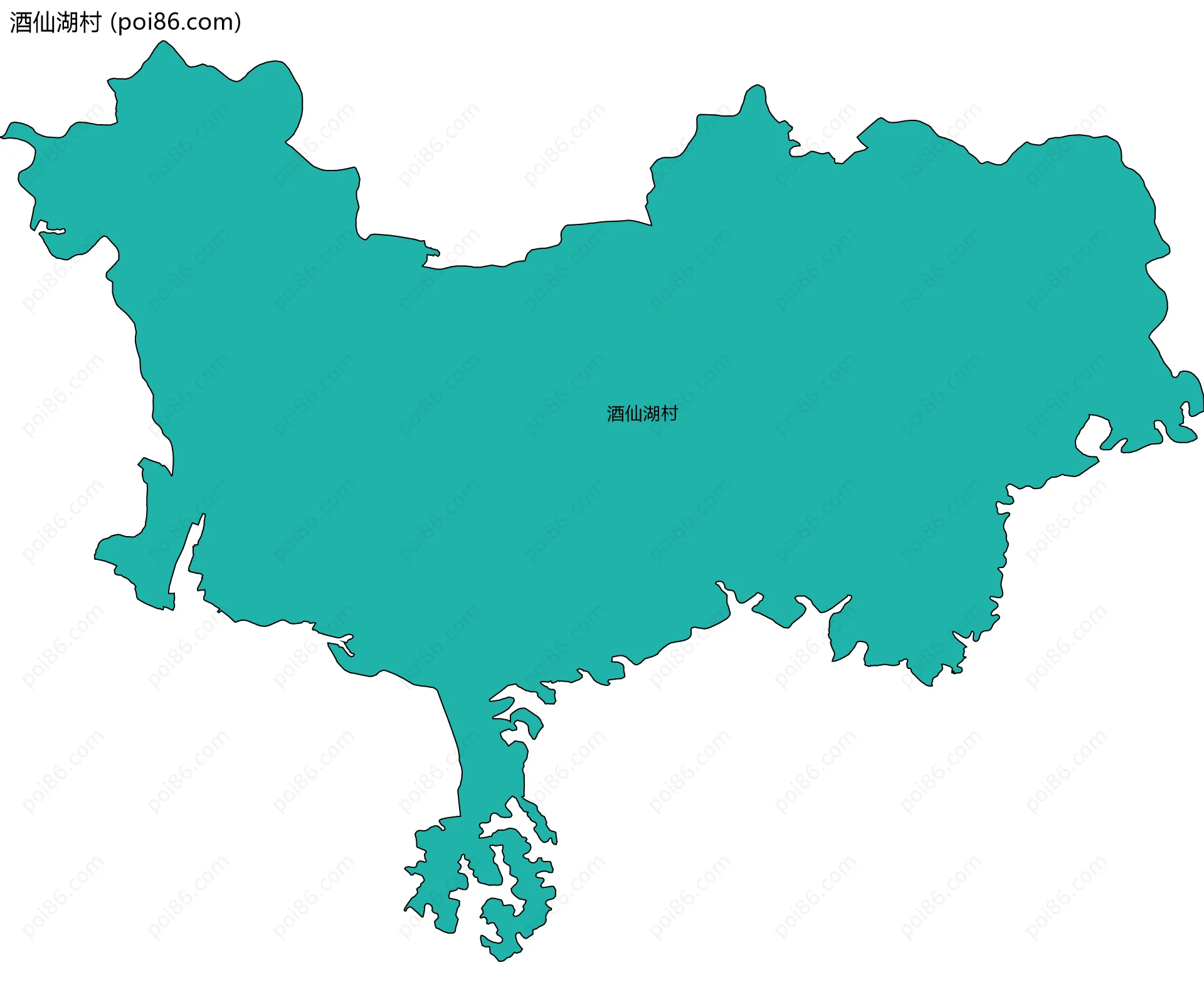 酒仙湖村边界地图