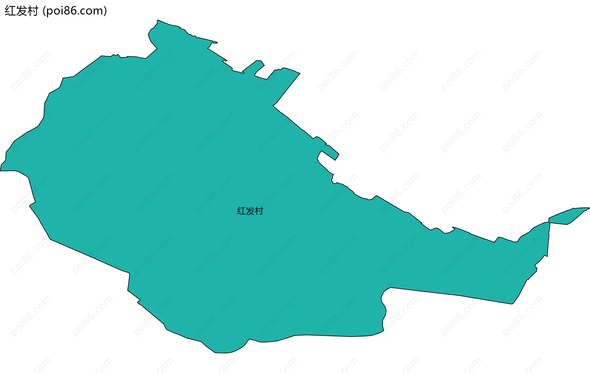 红发村边界地图