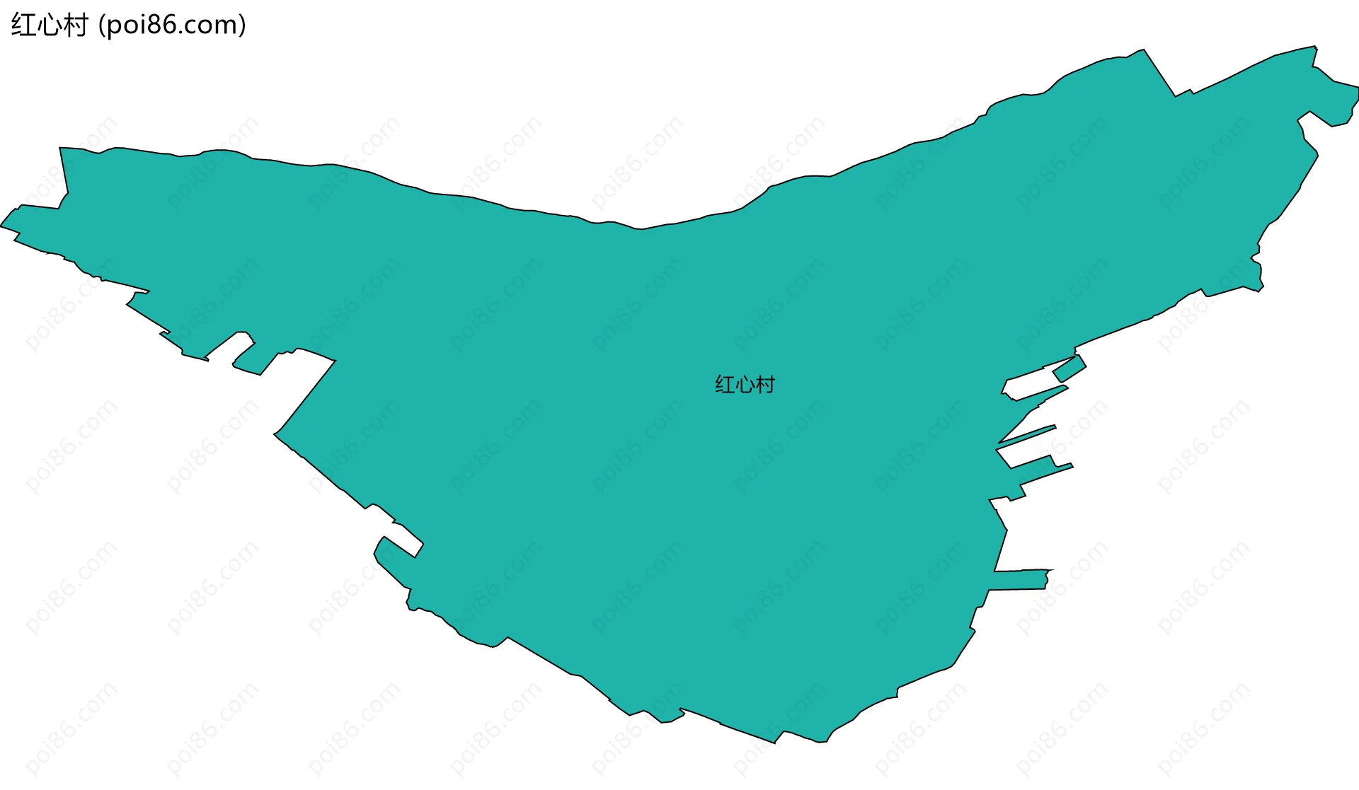 红心村边界地图