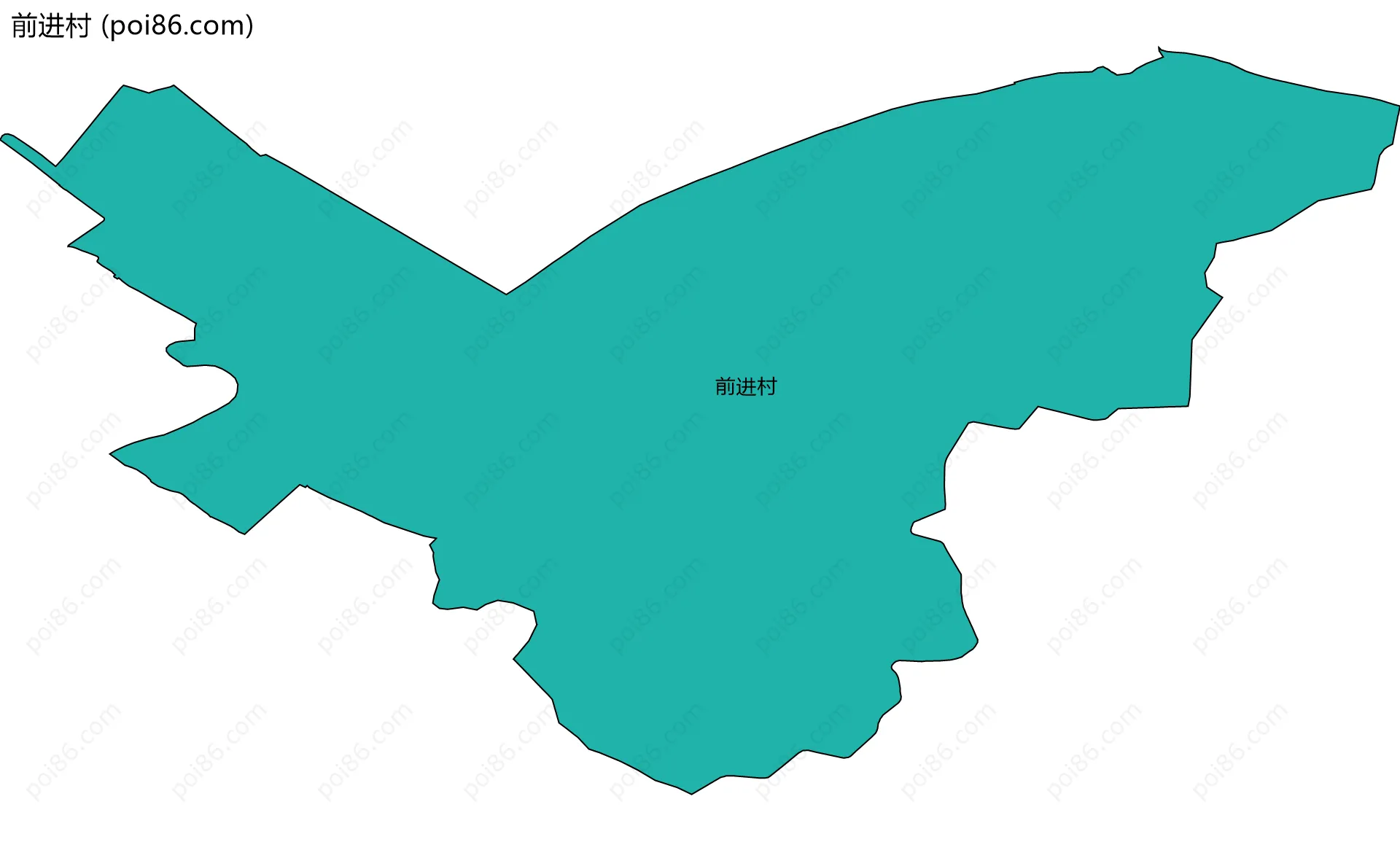 前进村边界地图
