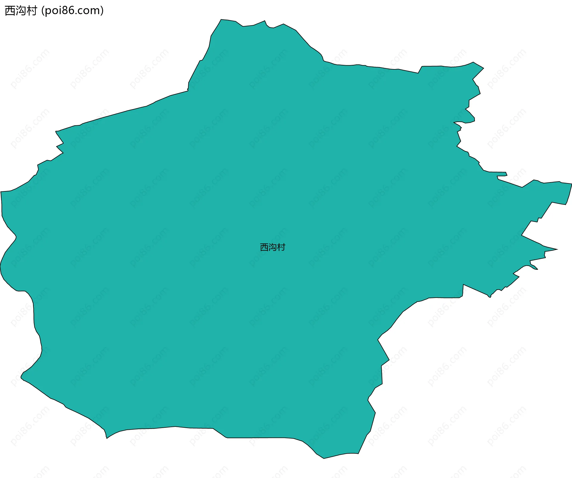 西沟村边界地图