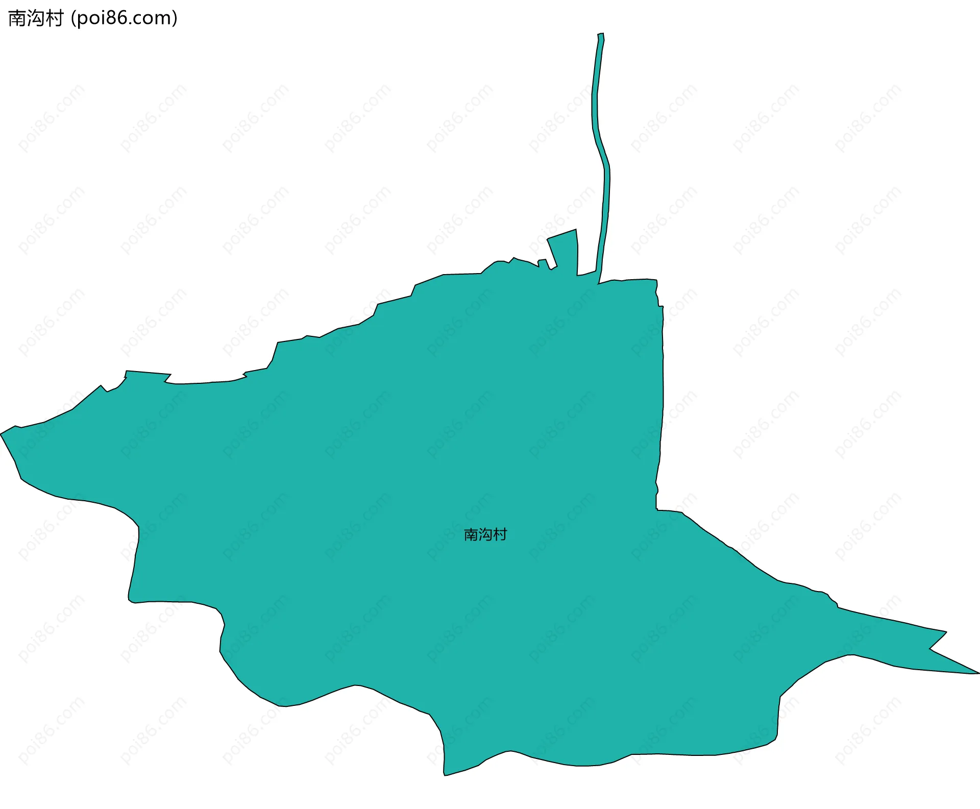 南沟村边界地图