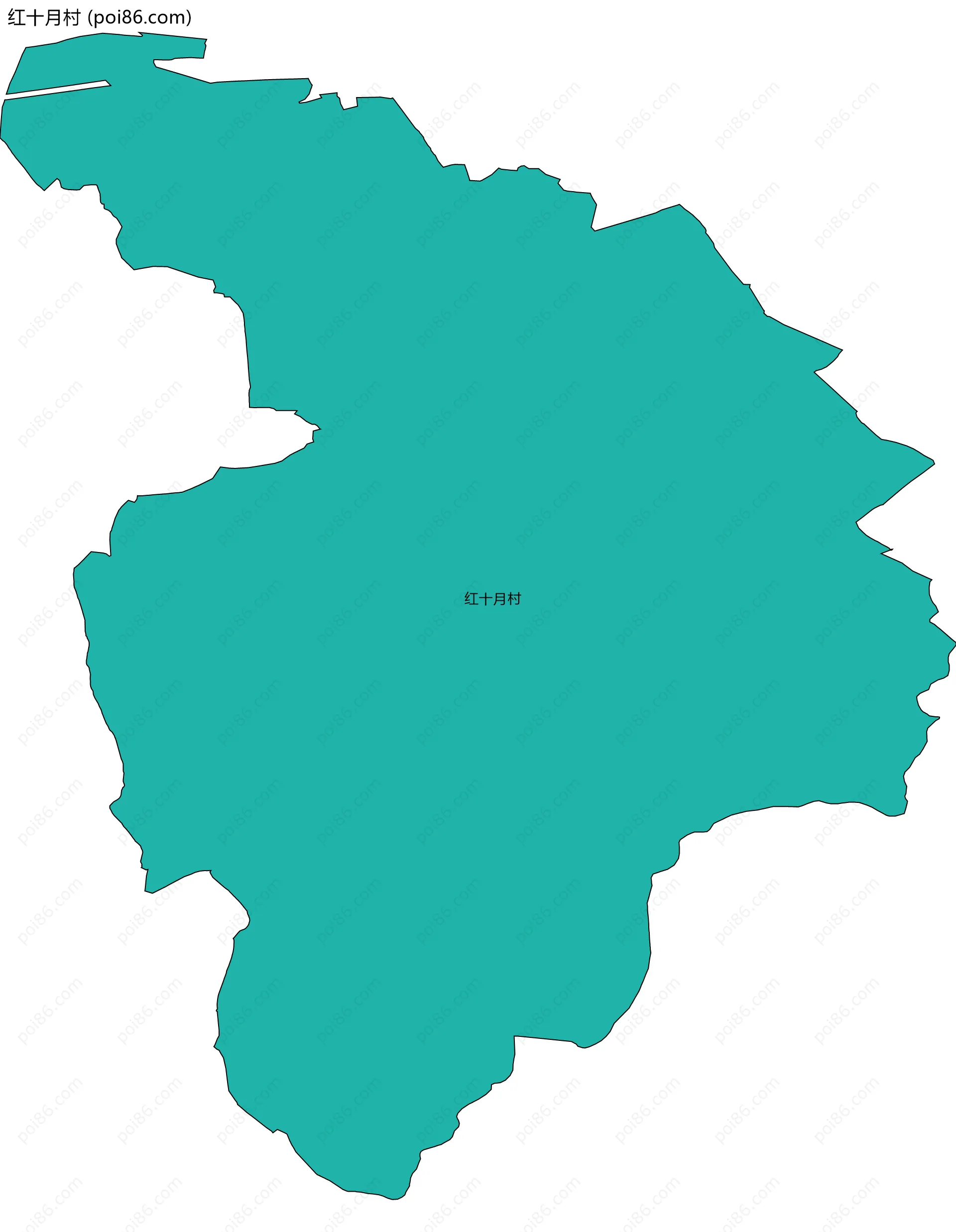 红十月村边界地图