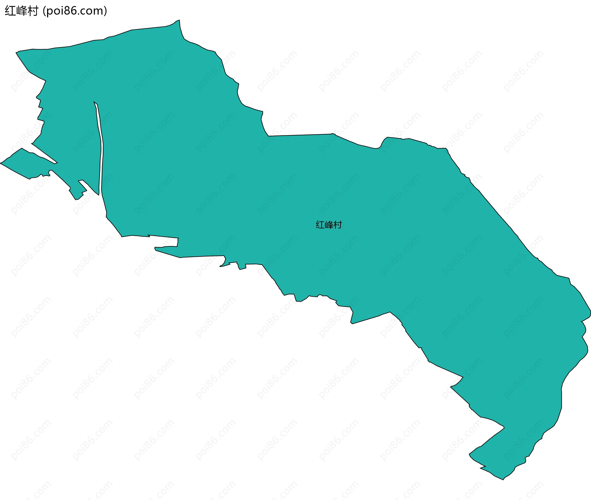 红峰村边界地图