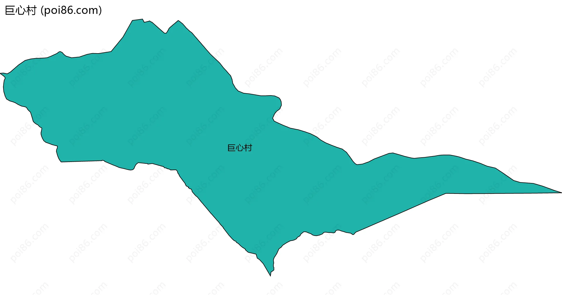 巨心村边界地图