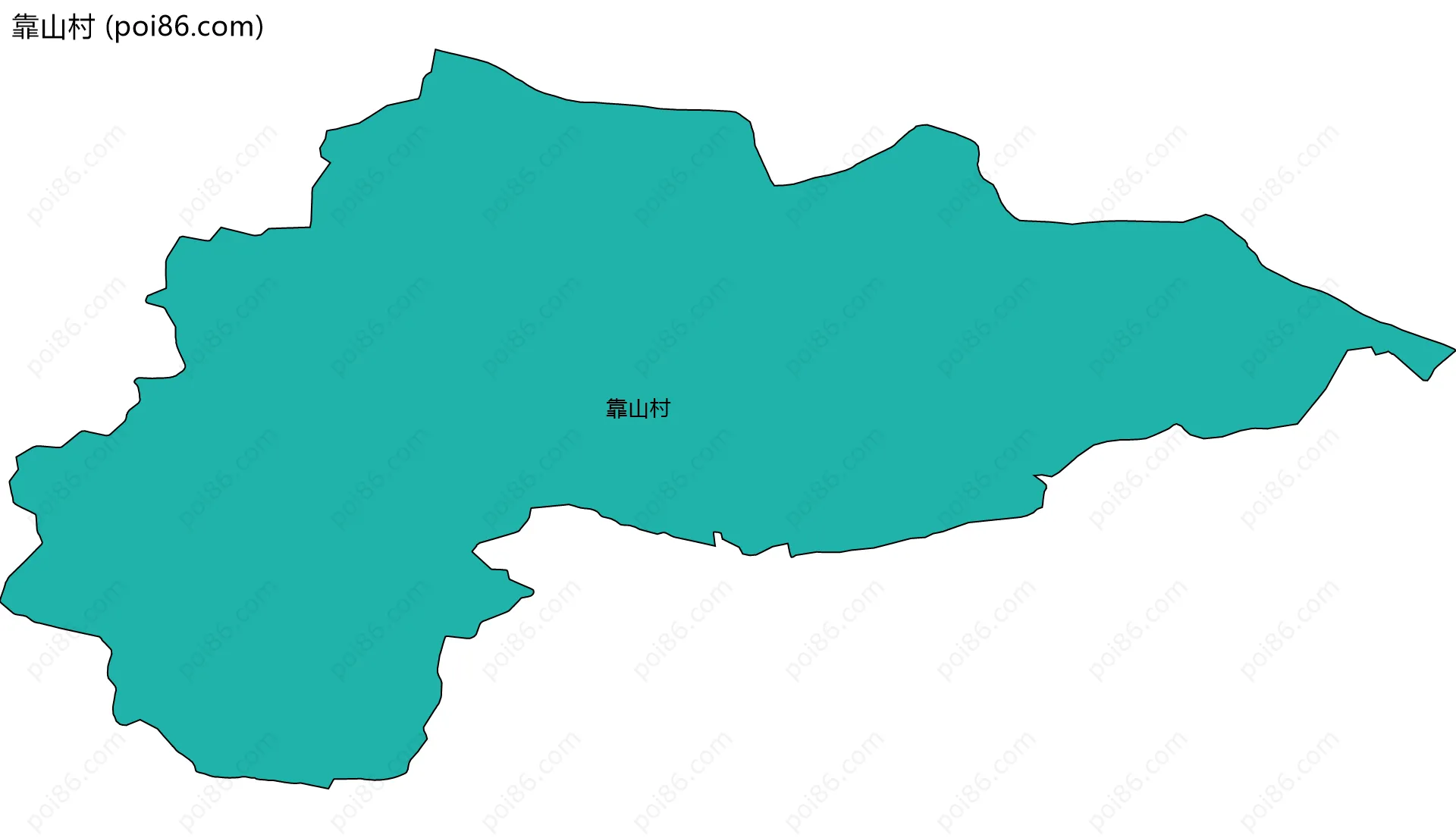 靠山村边界地图