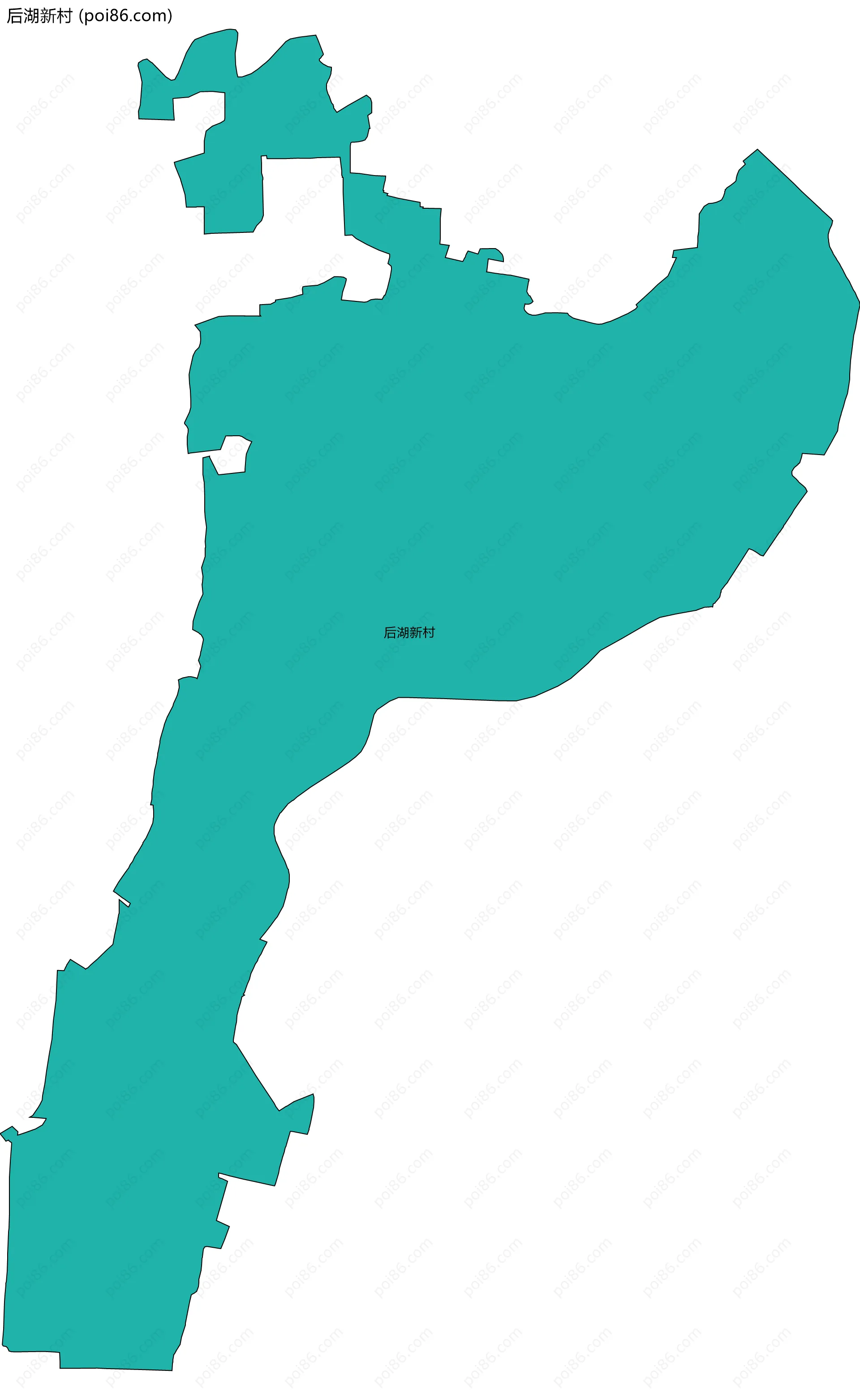 后湖新村边界地图