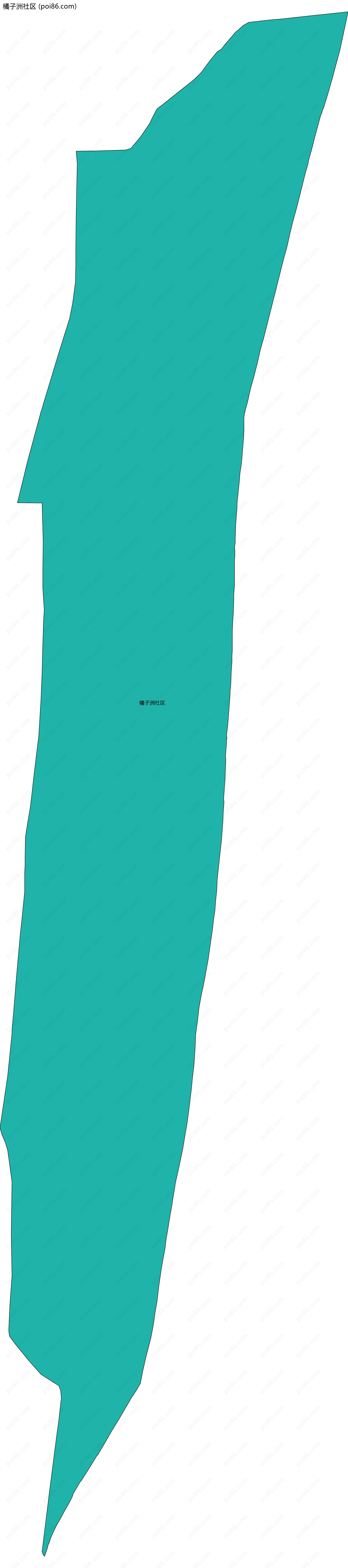 橘子洲社区边界地图