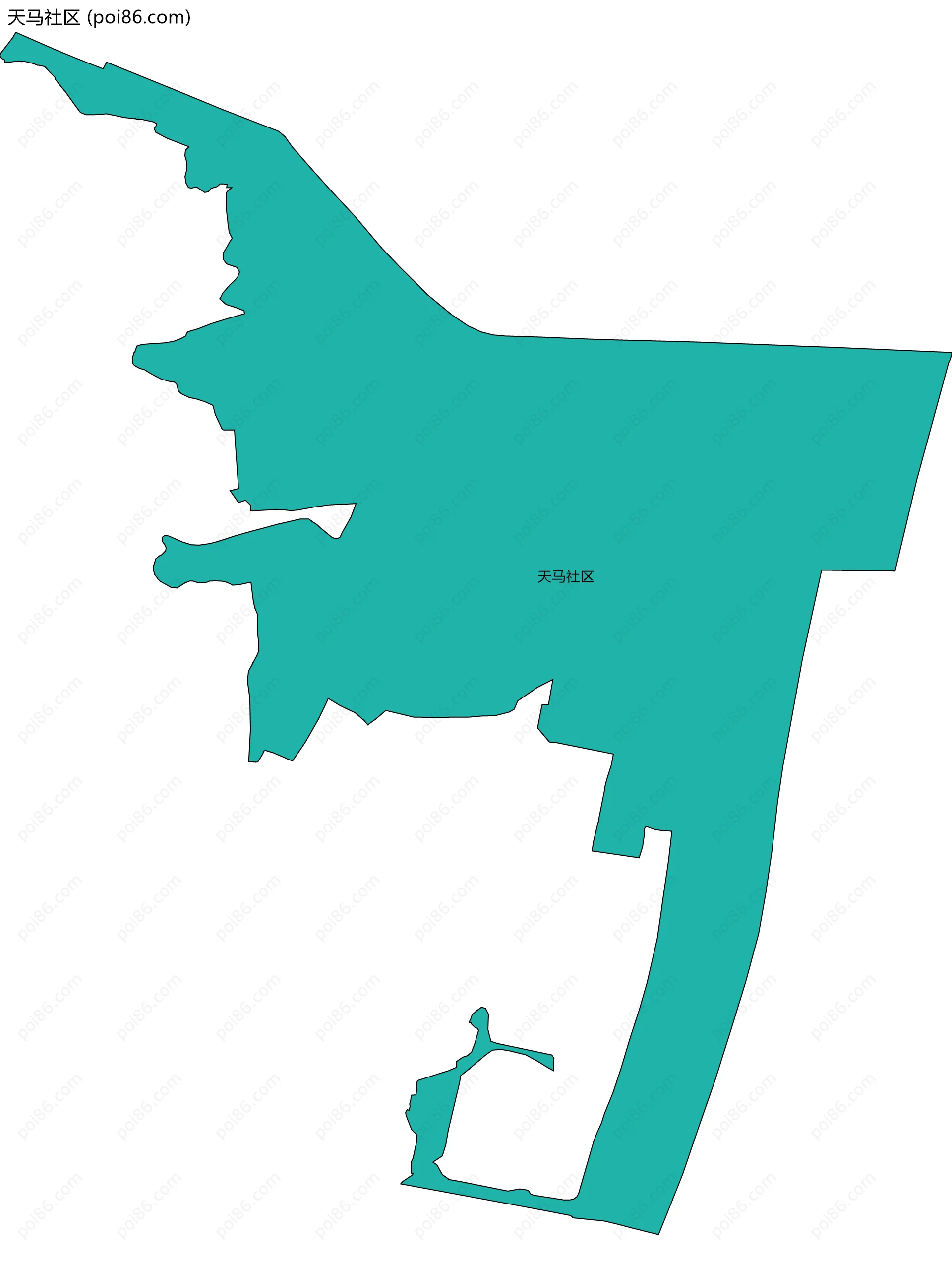 天马社区边界地图