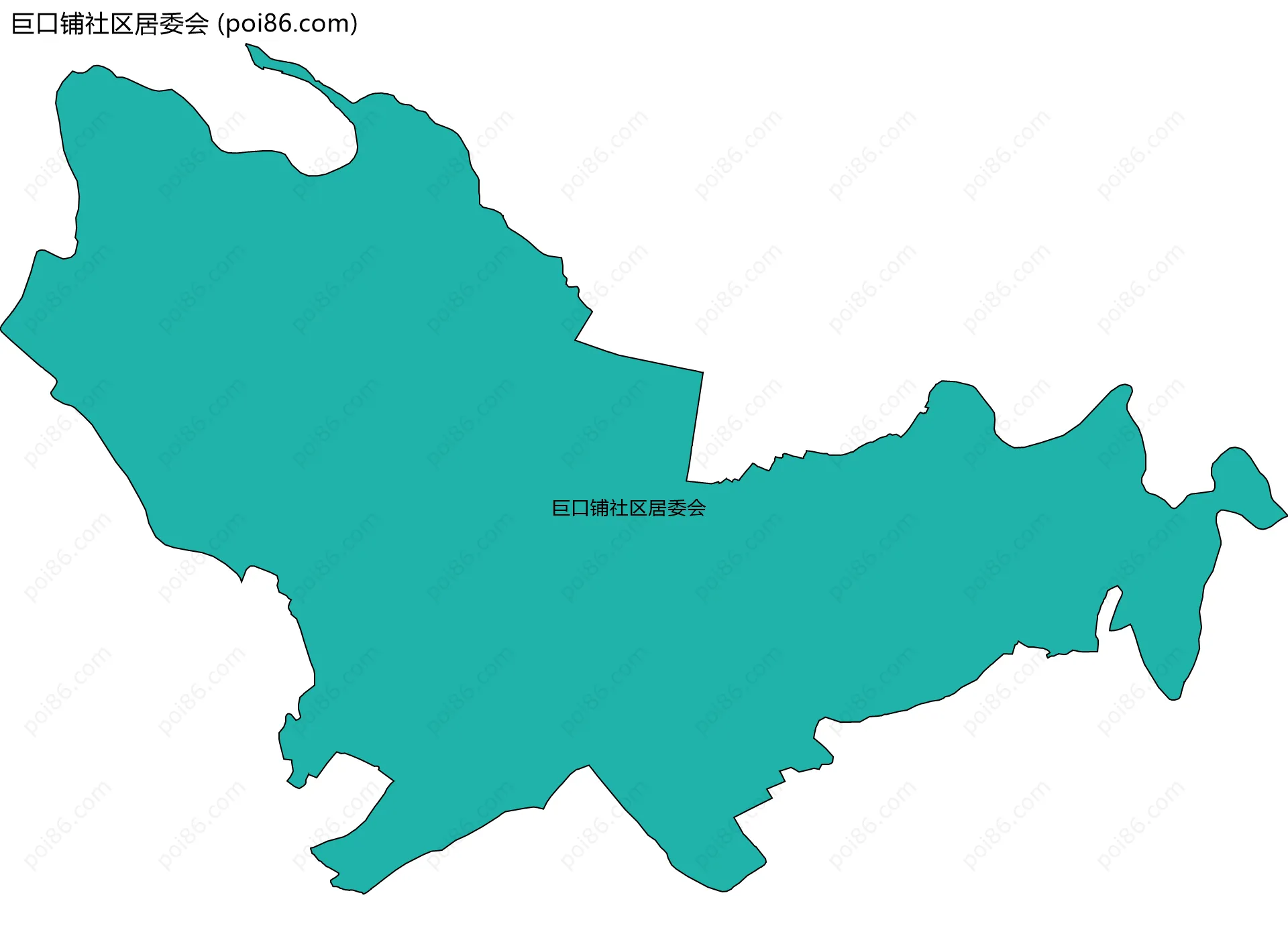 巨口铺社区居委会边界地图