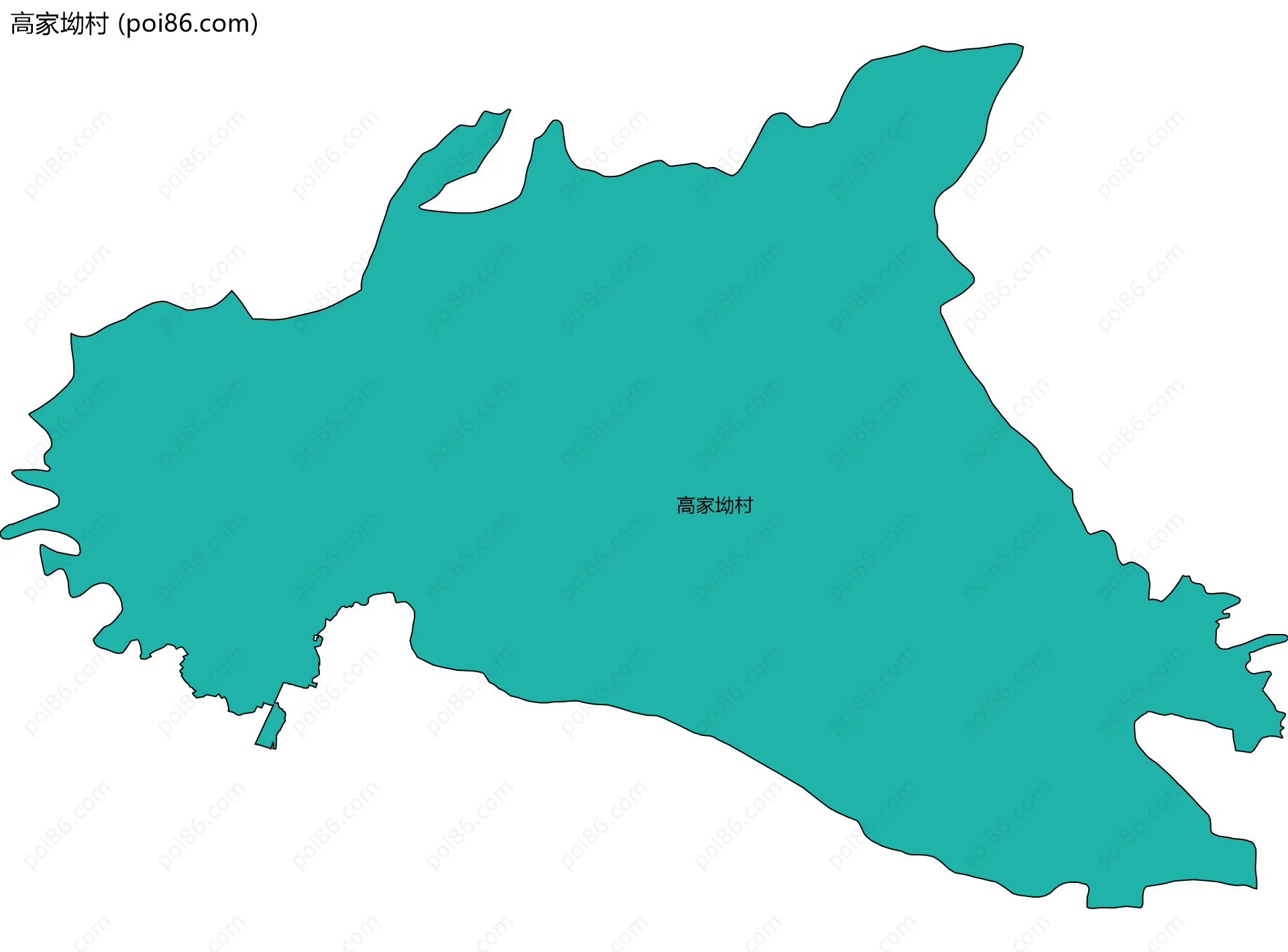 高家坳村边界地图