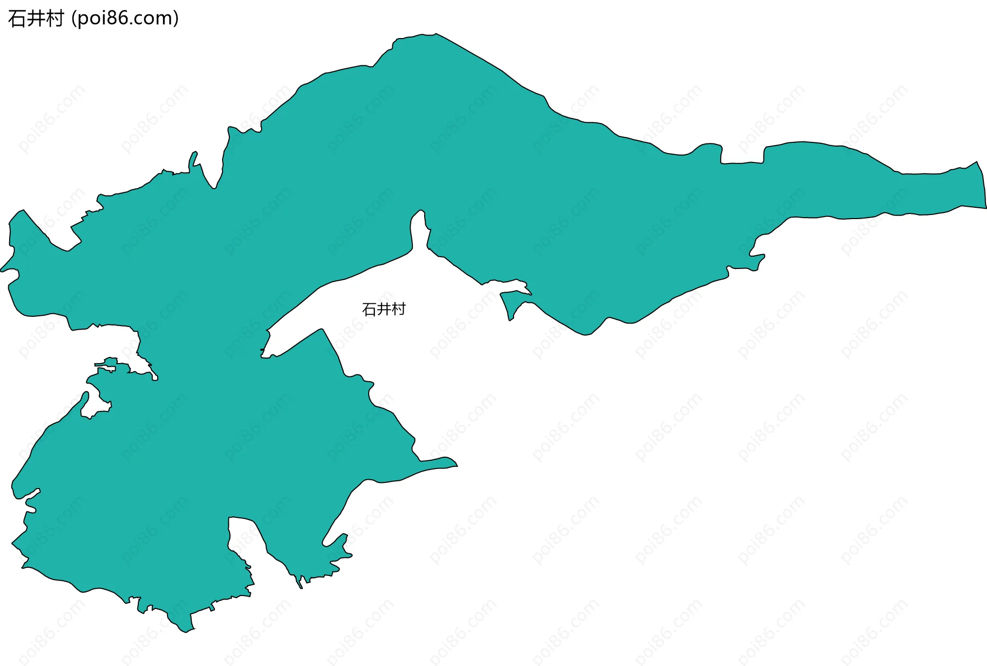 石井村边界地图