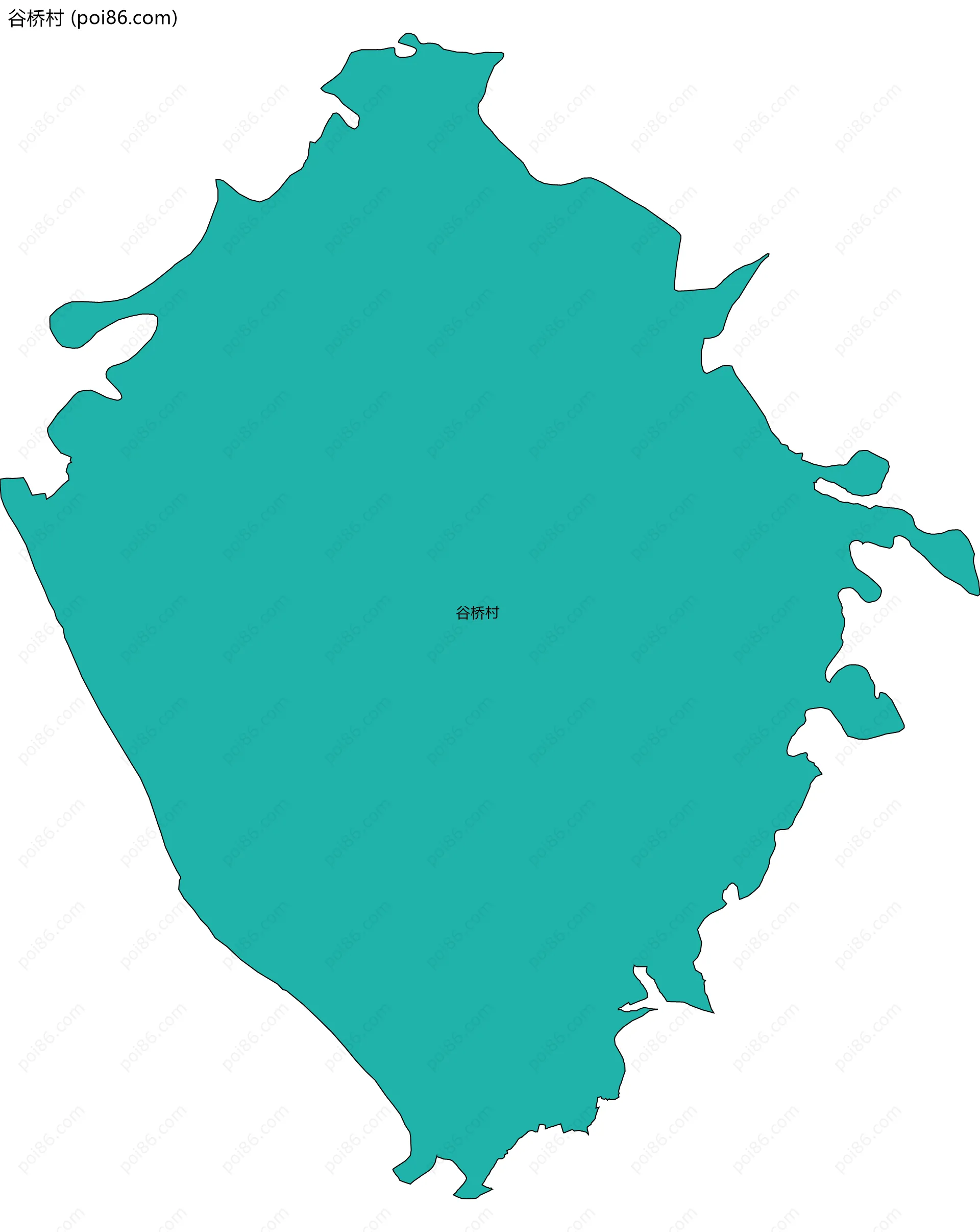 谷桥村边界地图