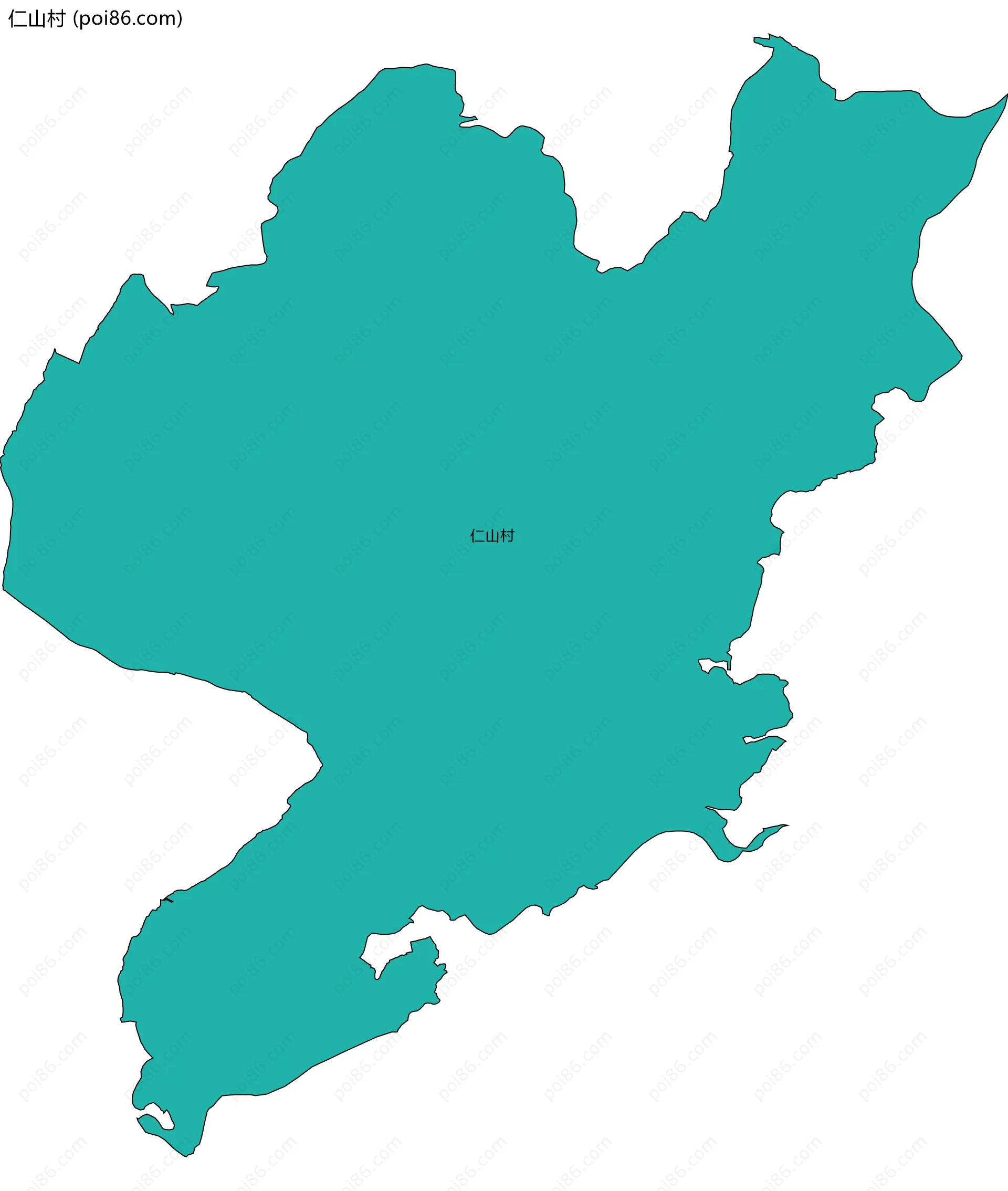 仁山村边界地图