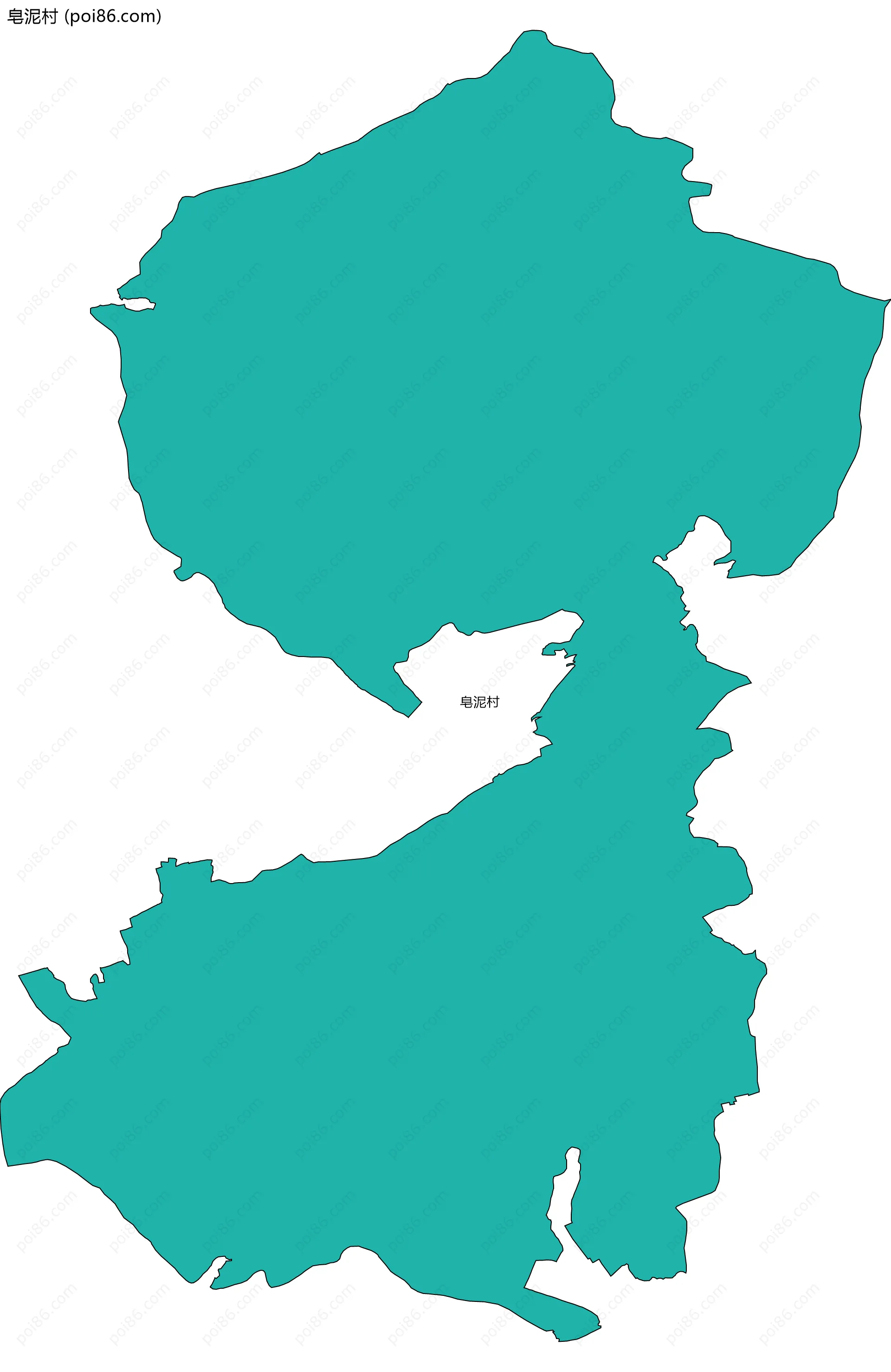 皂泥村边界地图