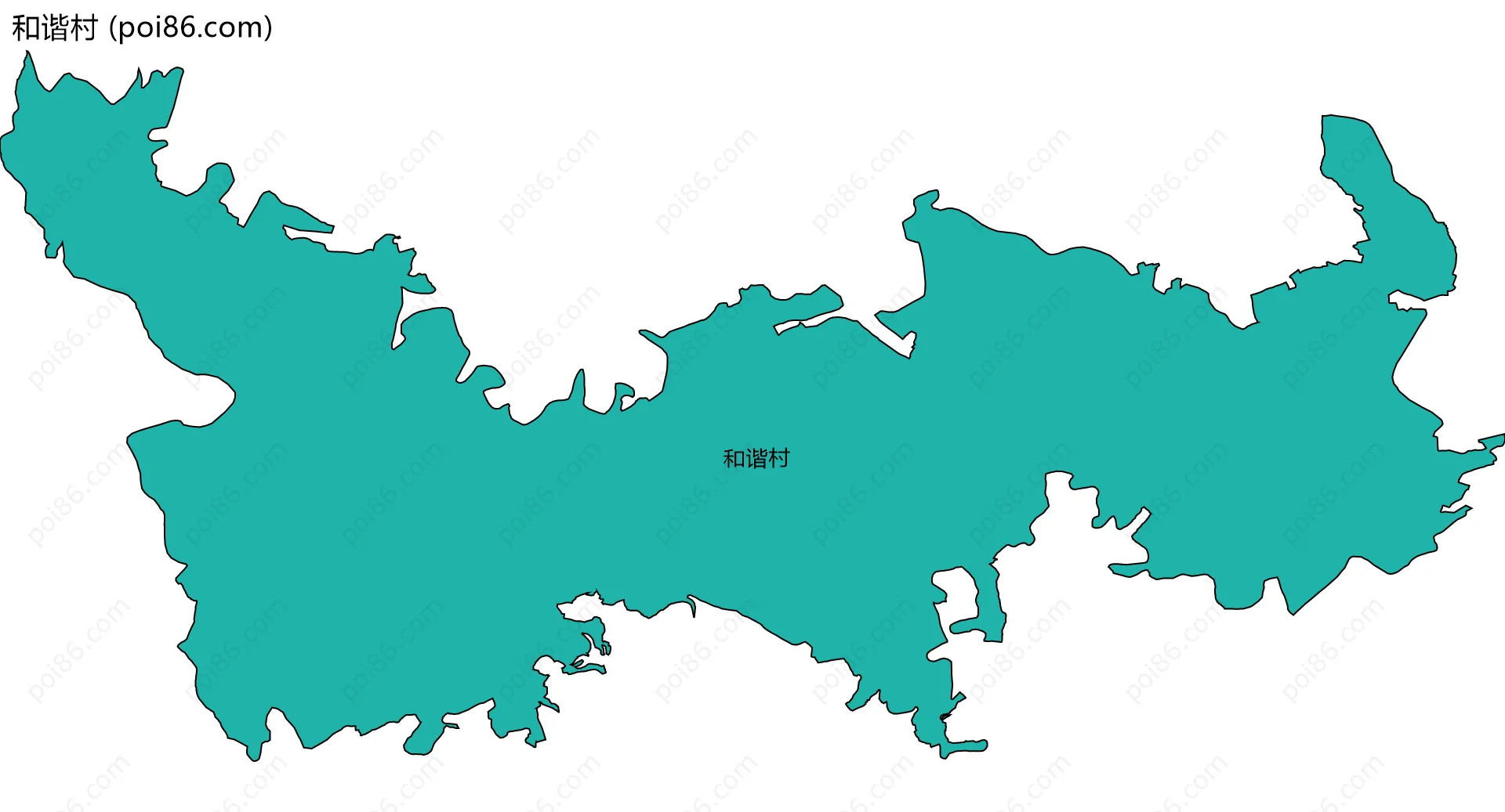 和谐村边界地图