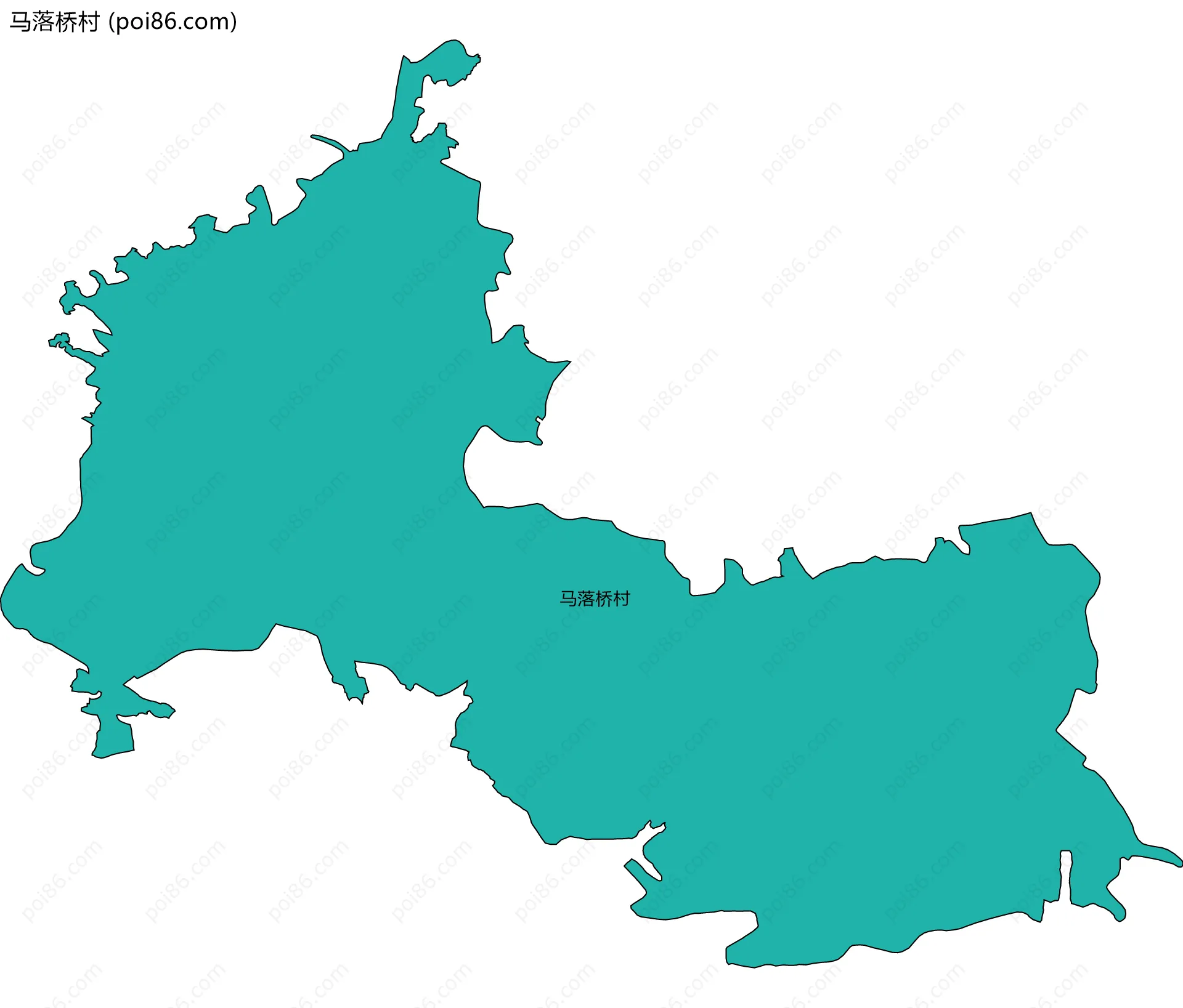 马落桥村边界地图
