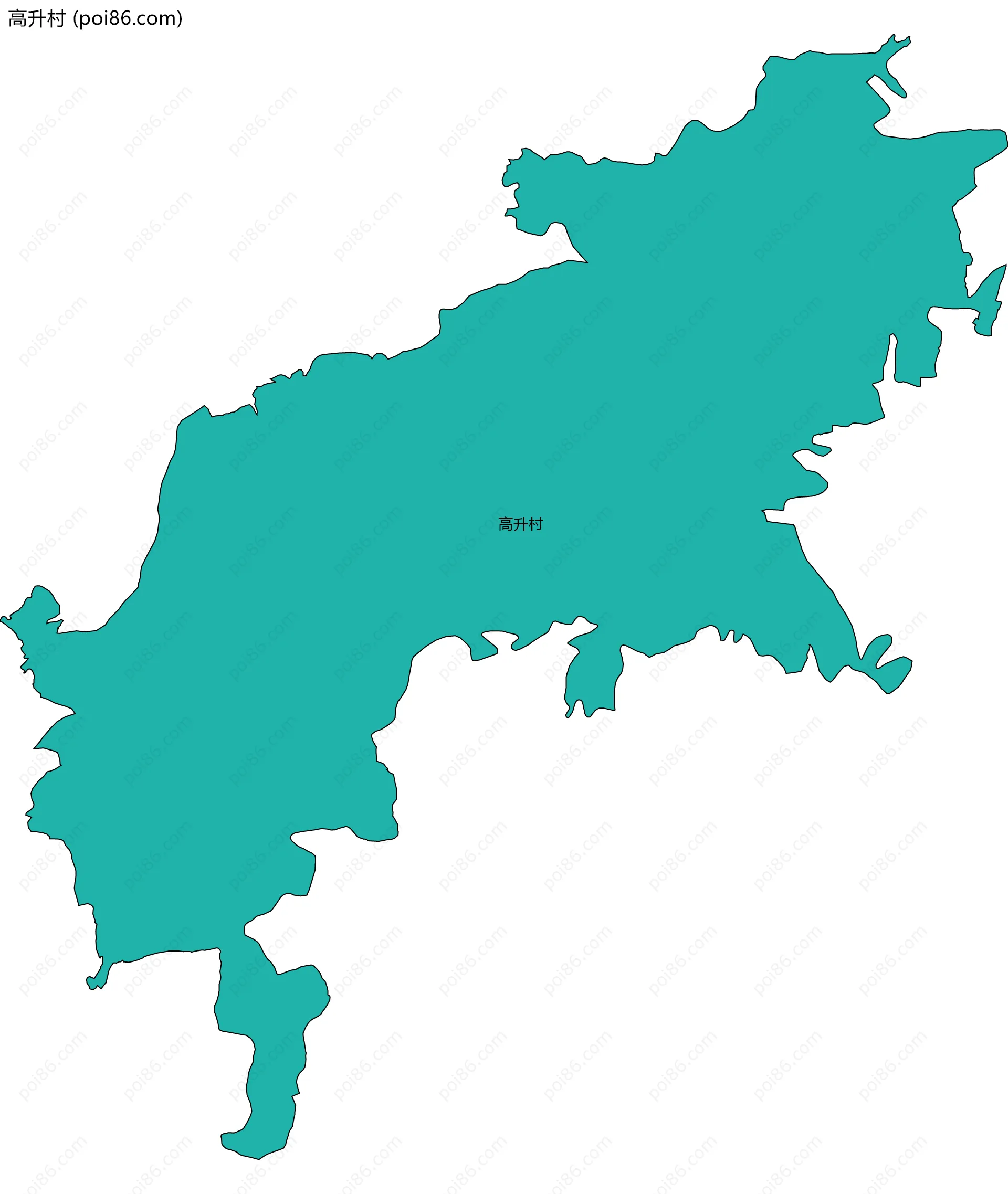 高升村边界地图