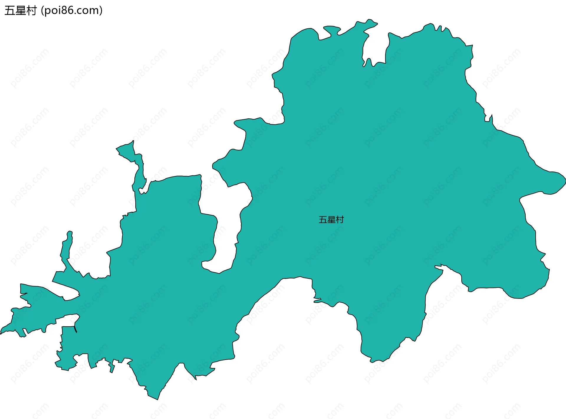 五星村边界地图