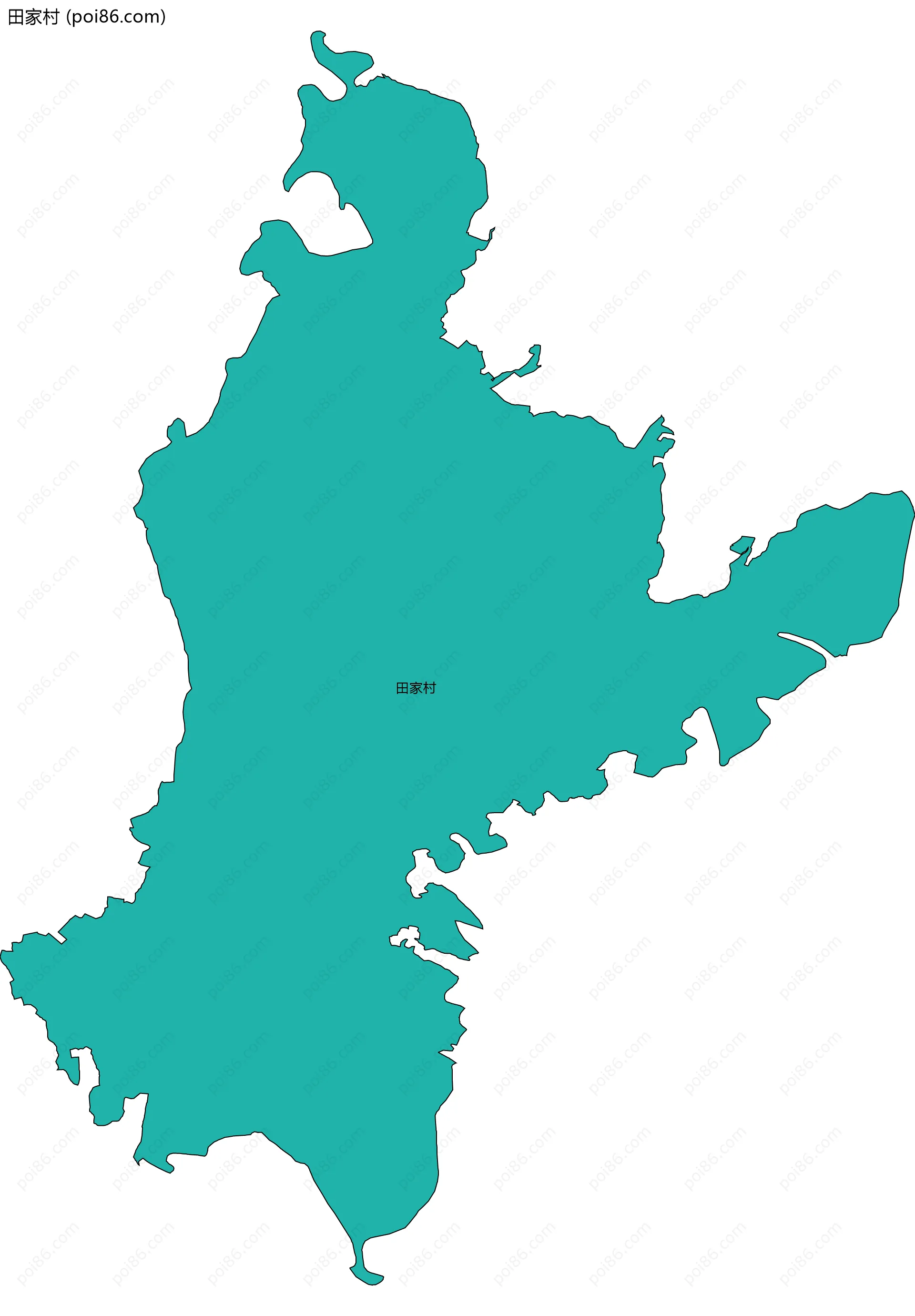 田家村边界地图