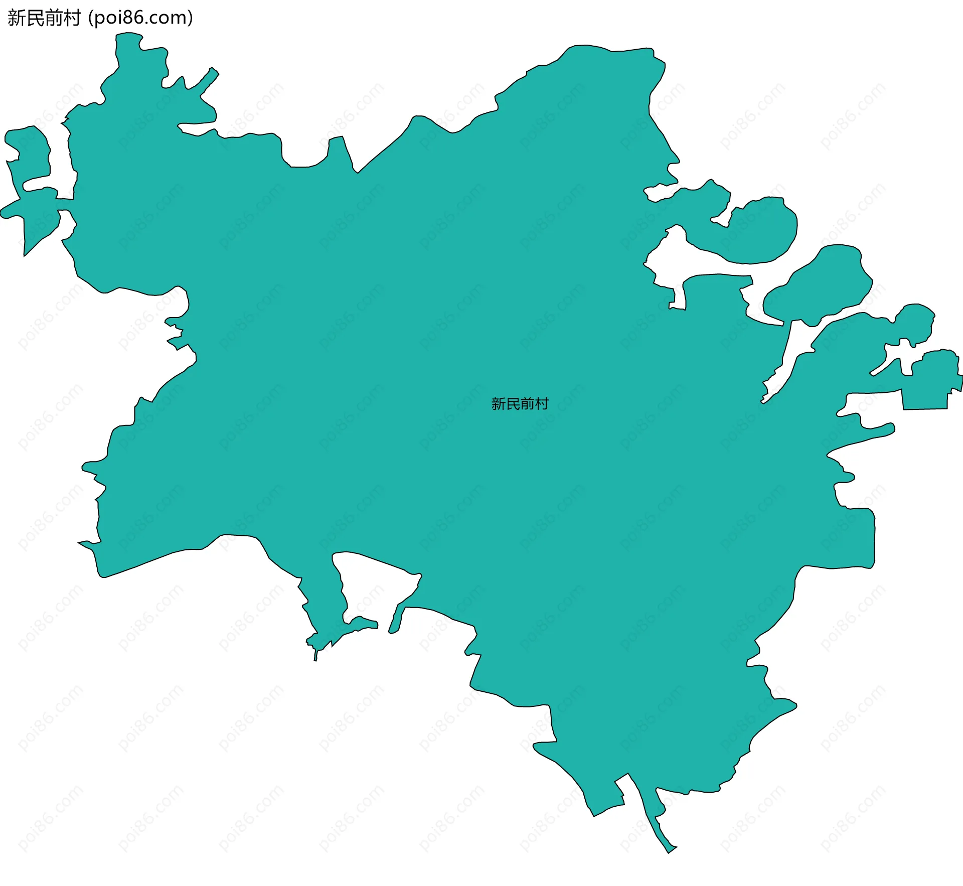 新民前村边界地图