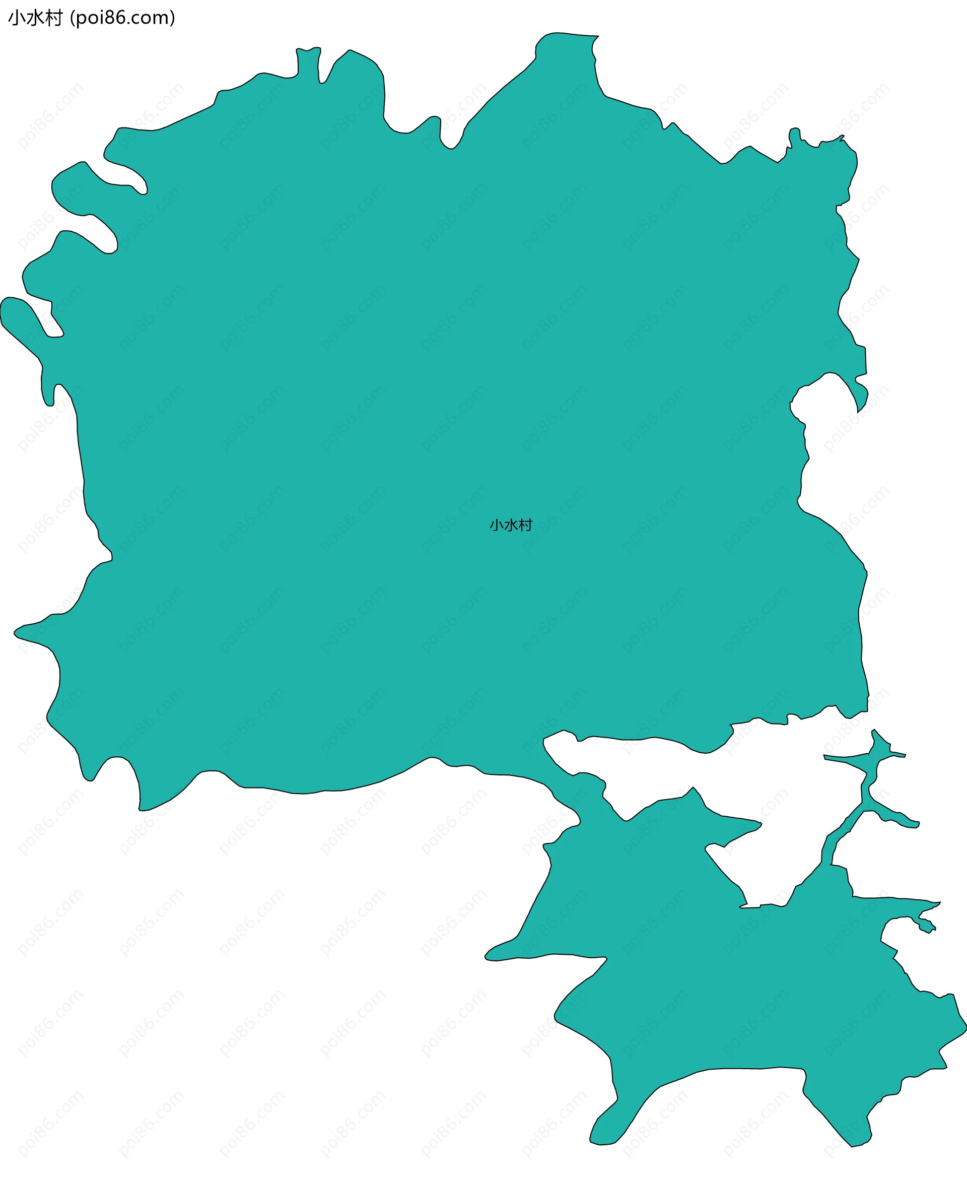 小水村边界地图