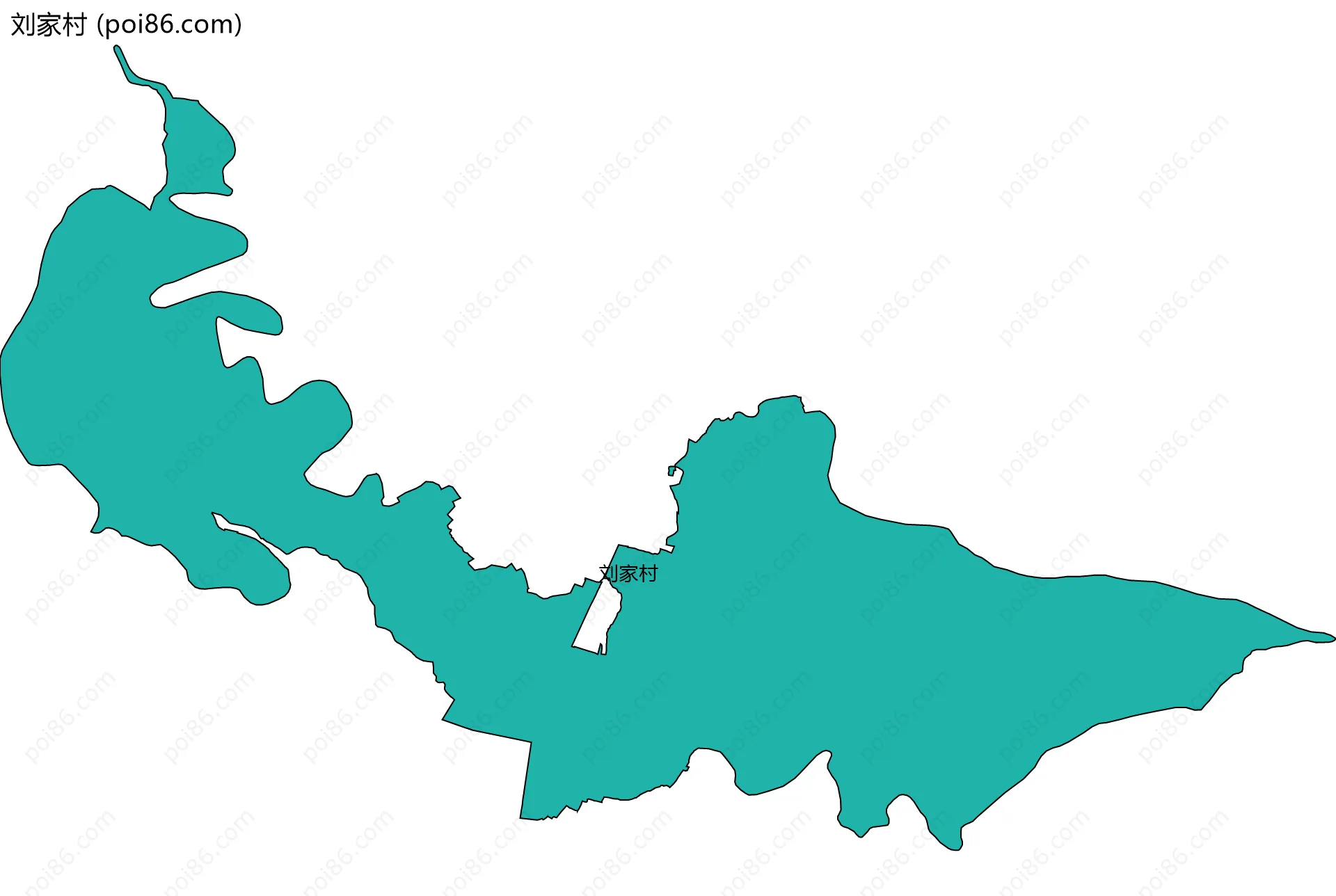刘家村边界地图
