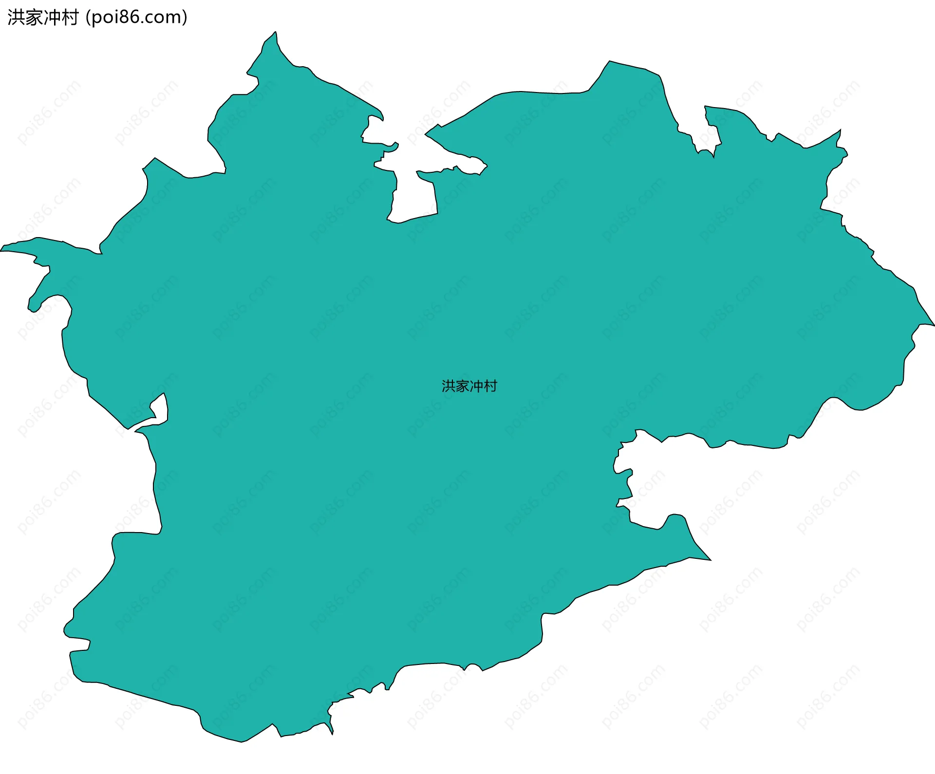 洪家冲村边界地图